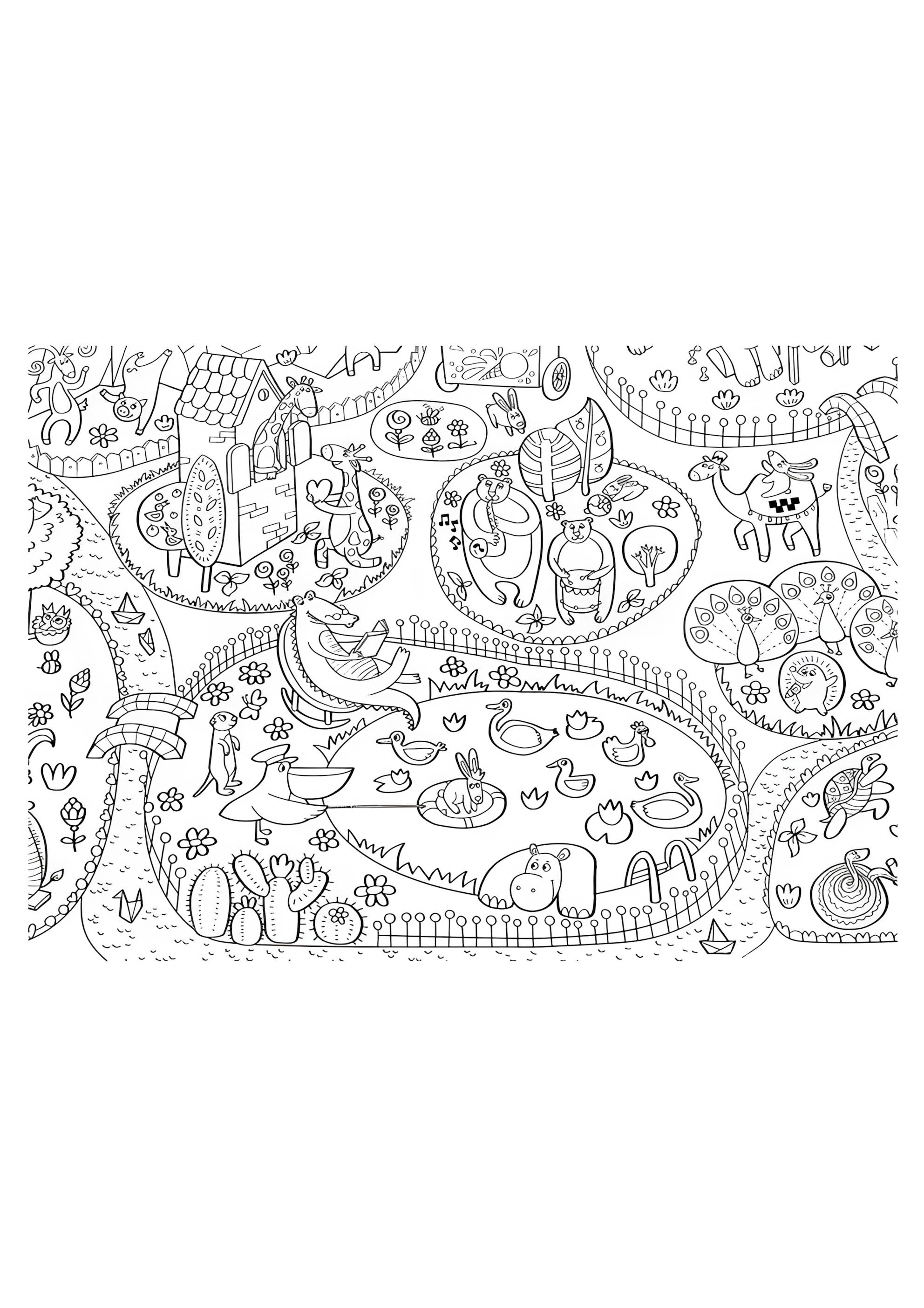 Раскраска Хороший зоопарк