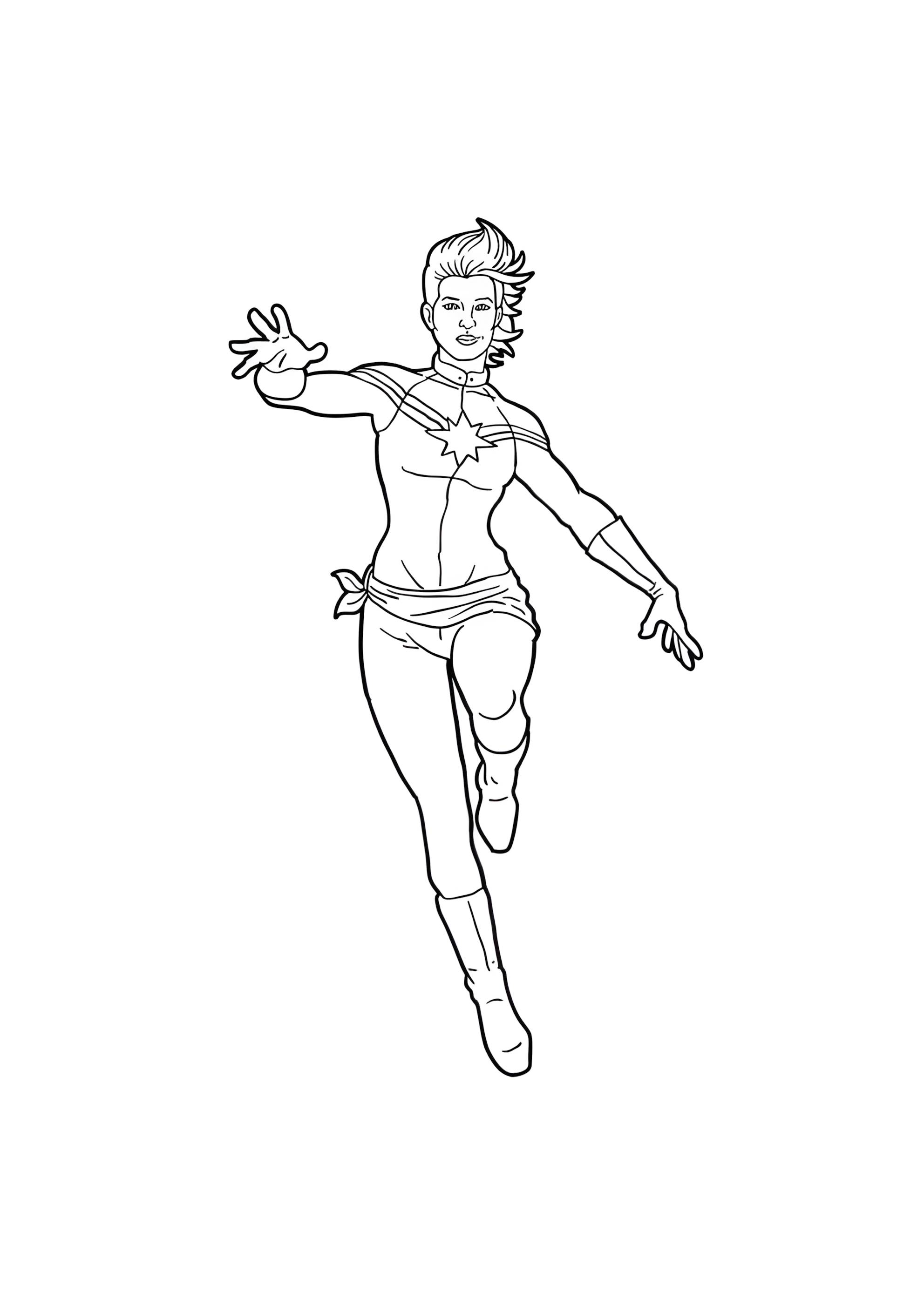 Раскраска Капитан Марвел