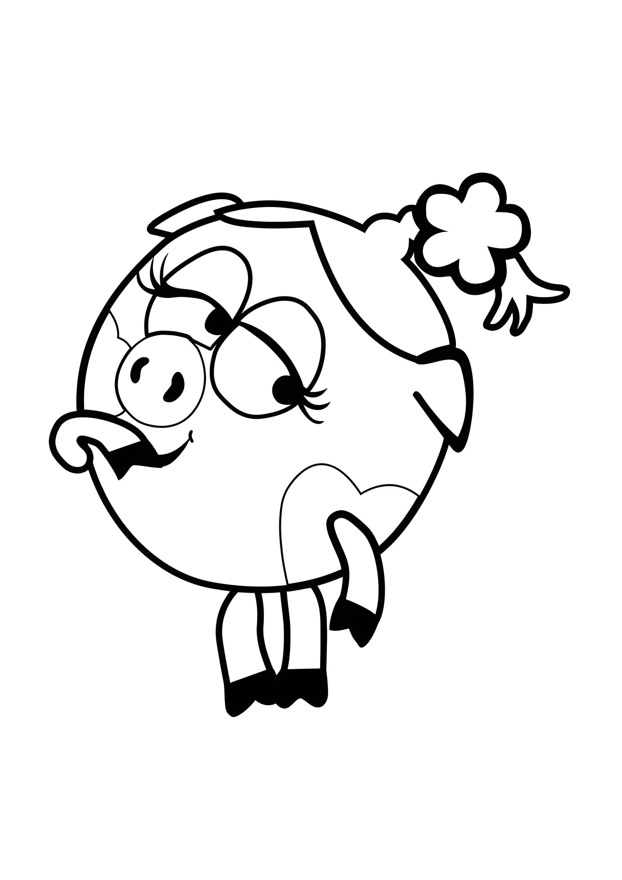 Раскраска Кокетка Нюша