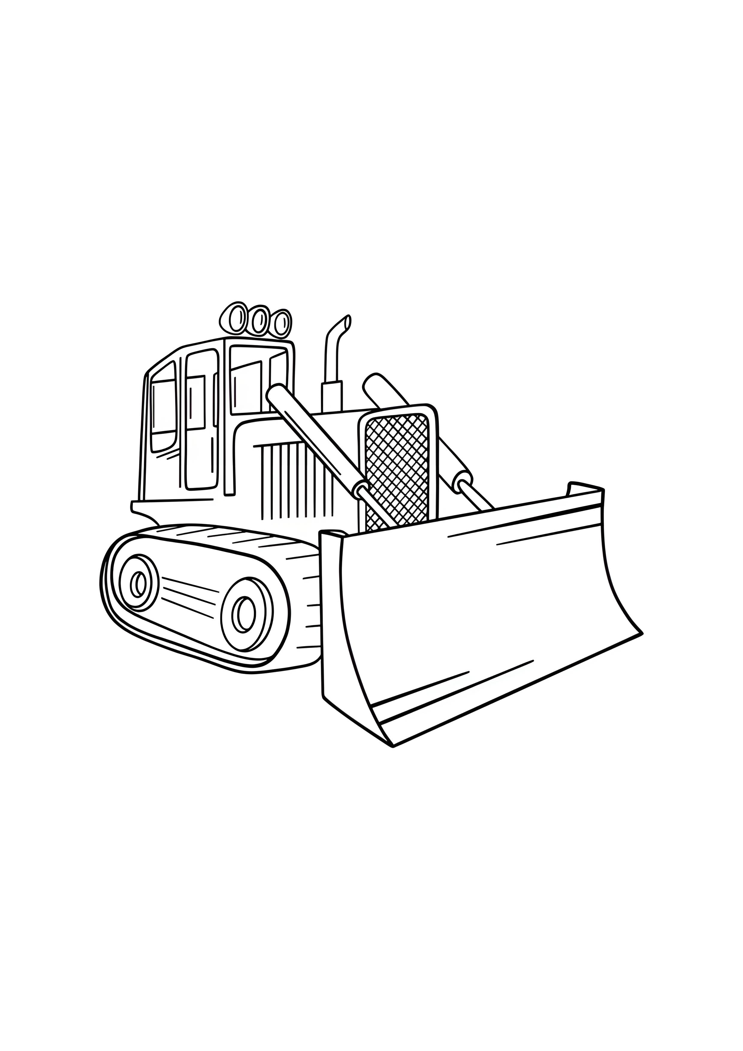 Раскраска Компактный бульдозер