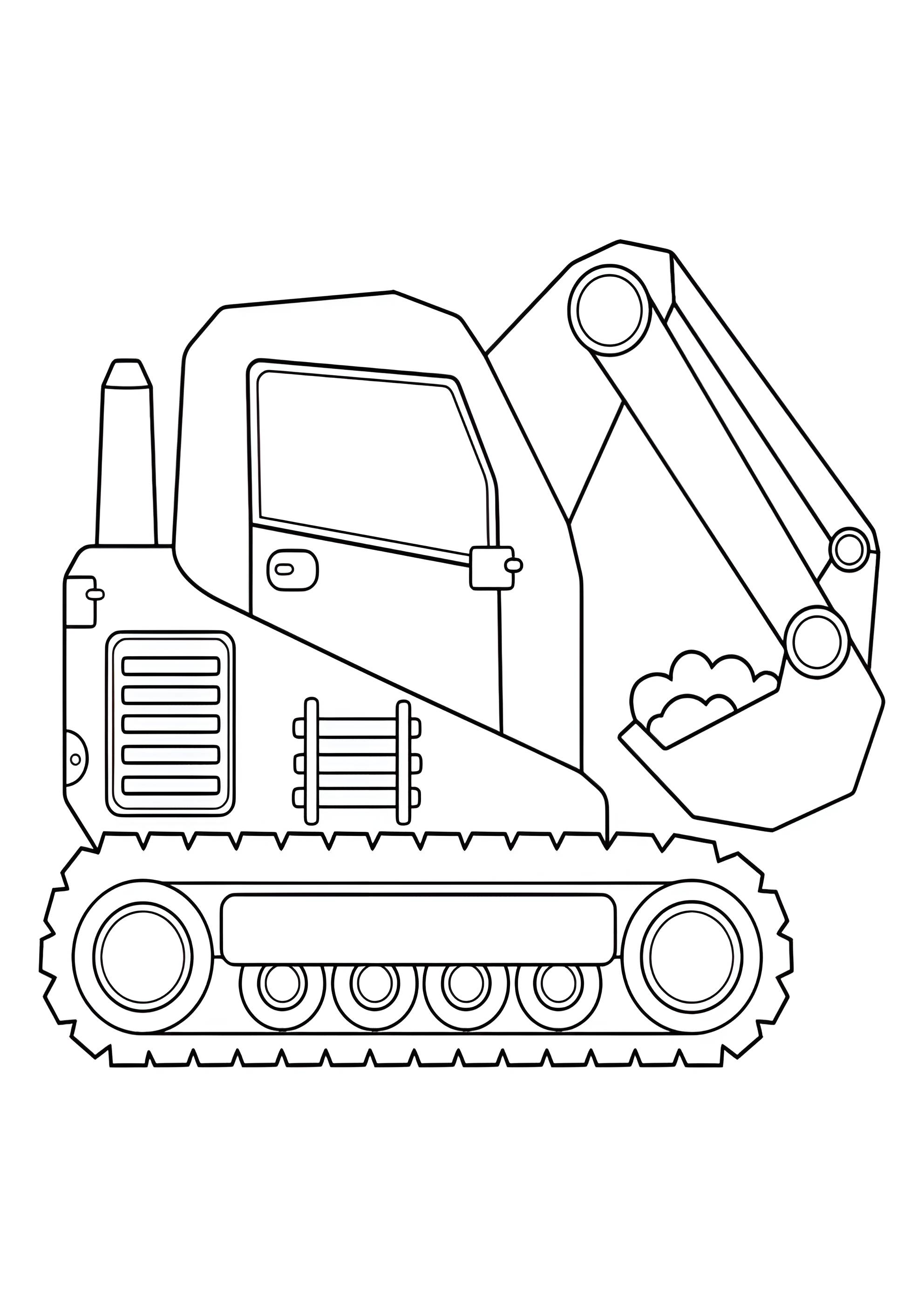 Раскраска Компактный маневренный экскаватор