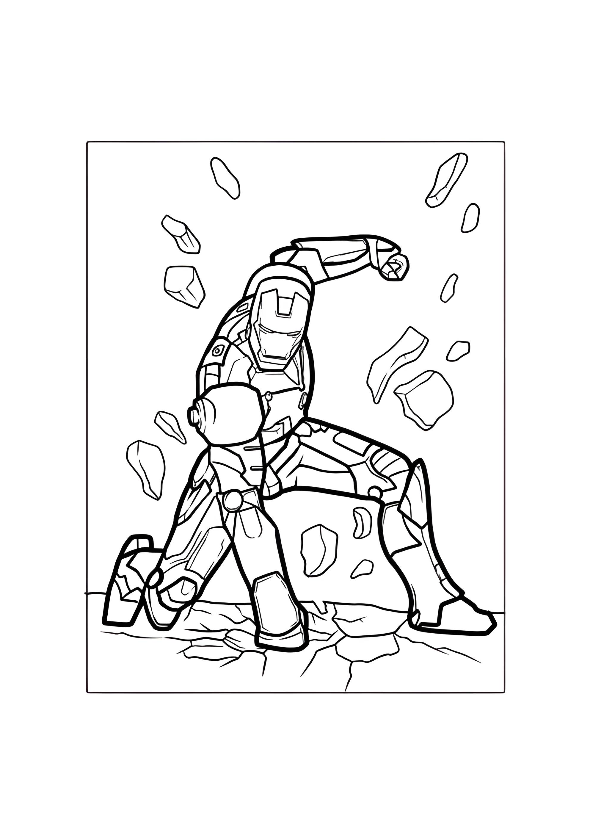 Раскраска Костюм Железного Человека Марк 42