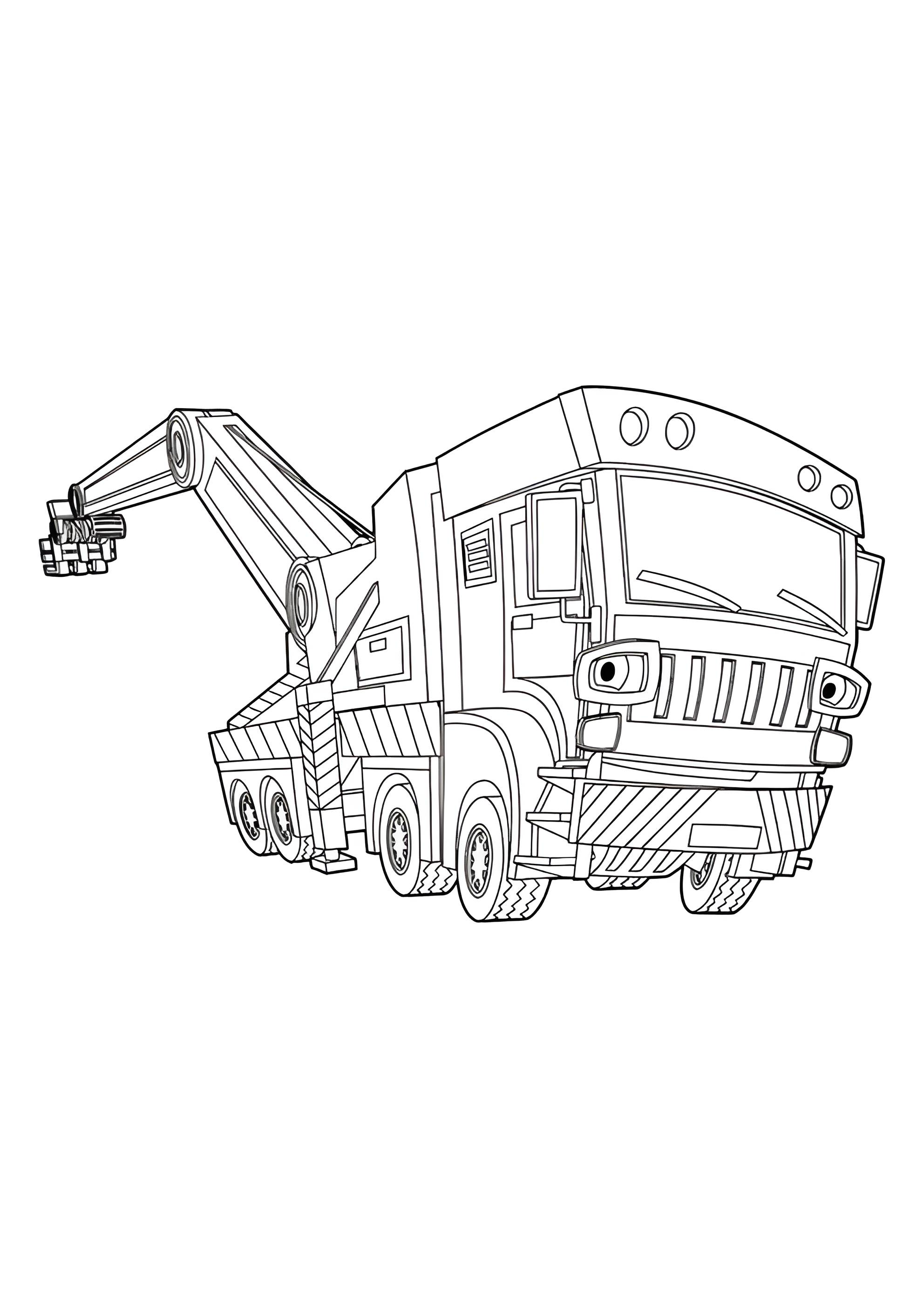 Раскраска Кран-погрузчик