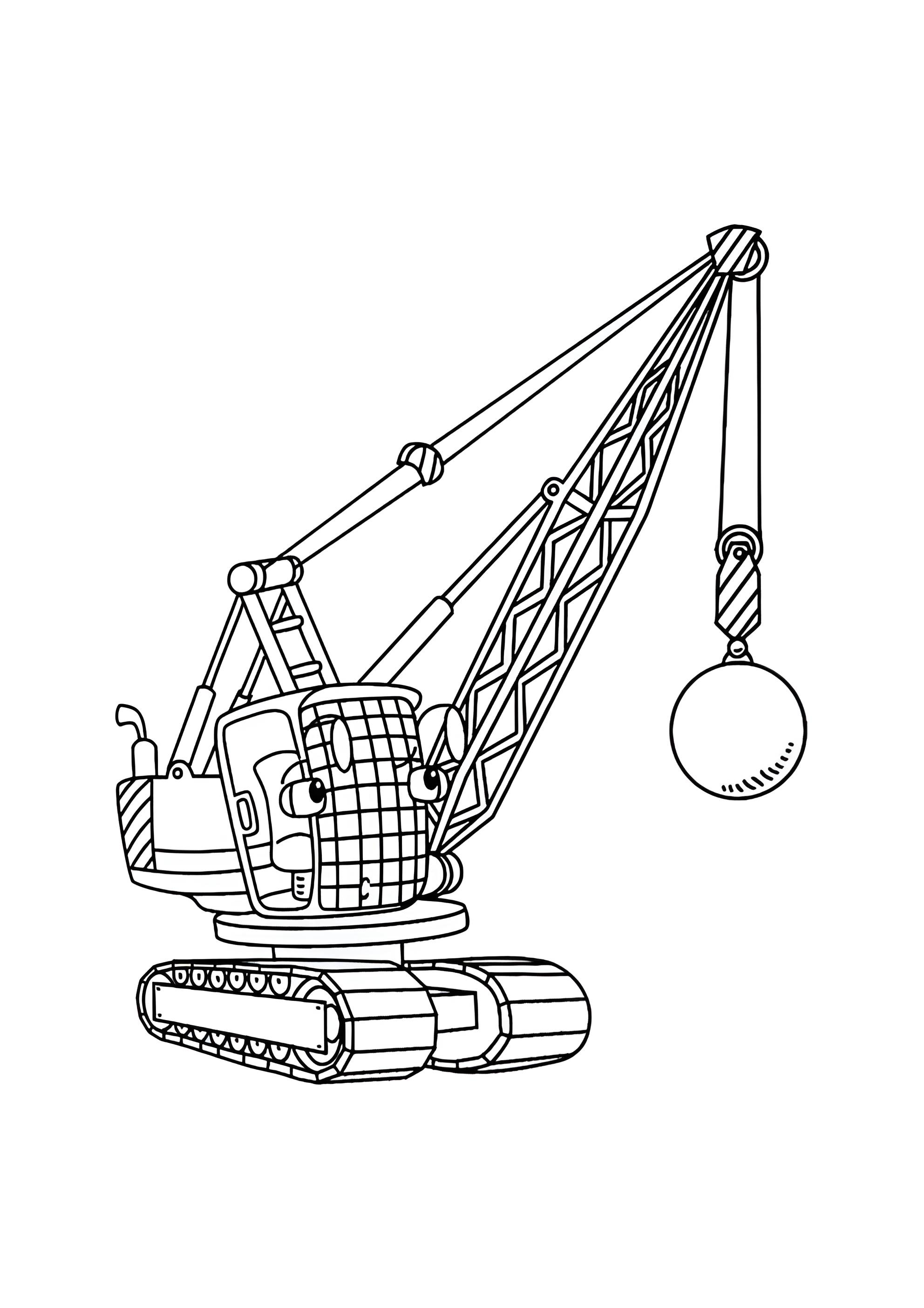 Раскраска Кран-разрушитель