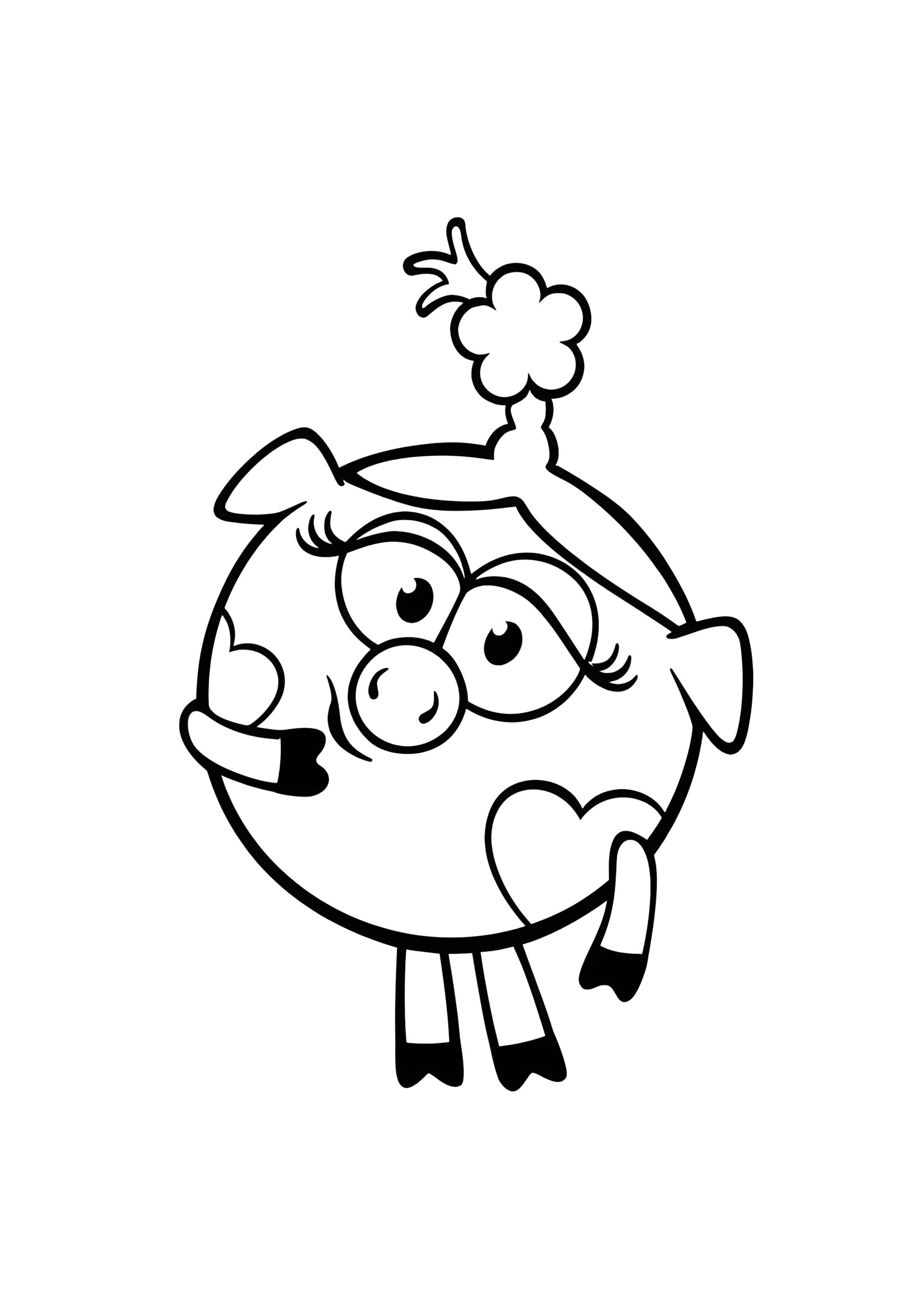 Раскраска Красавица Нюша