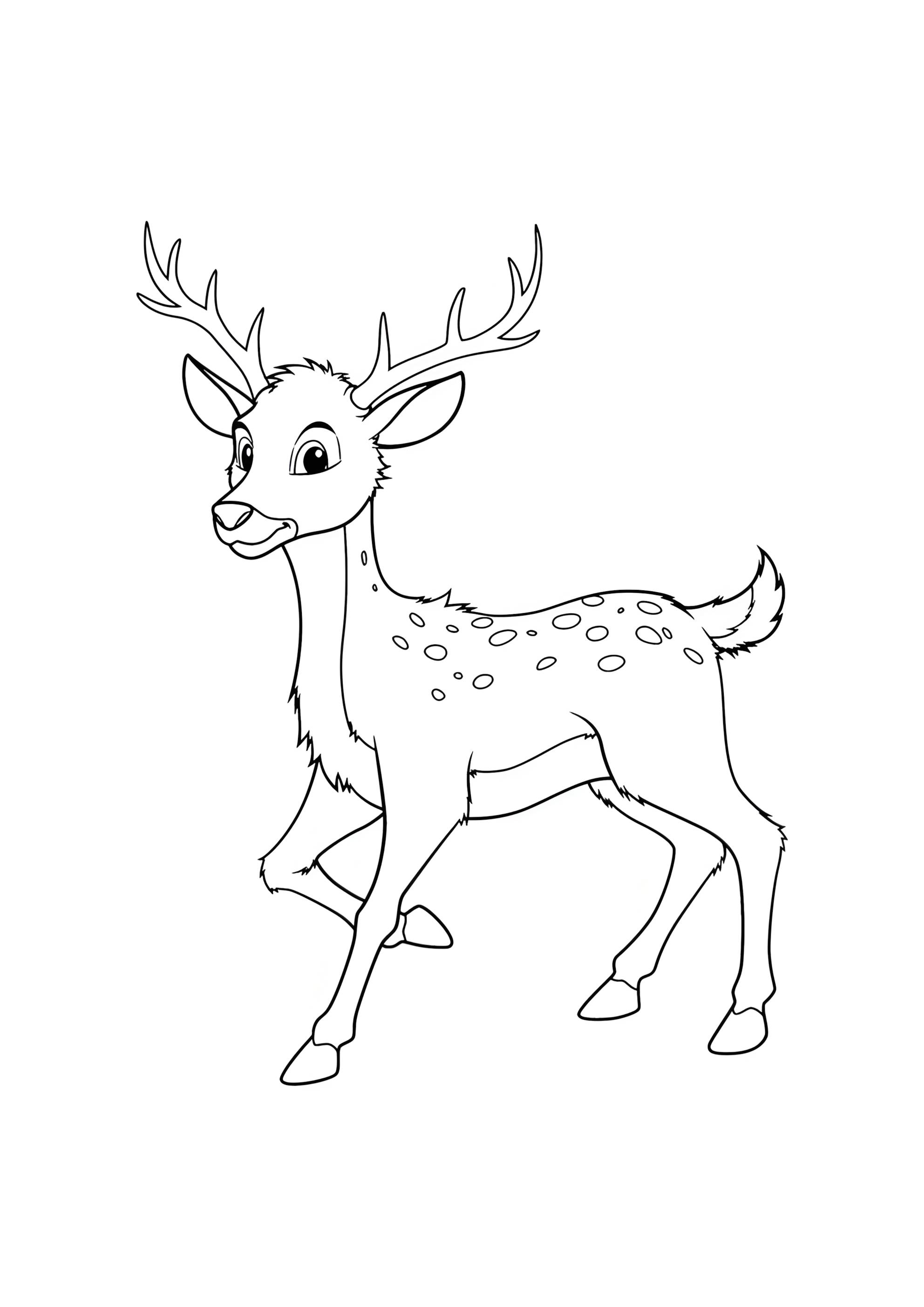 Раскраска Красивый статный олень