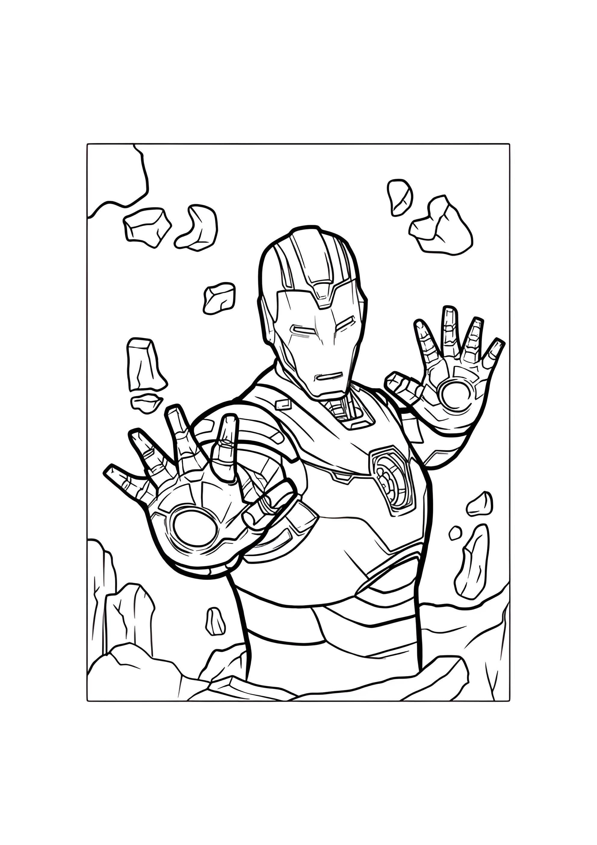 Раскраска Красивый Железный Человек