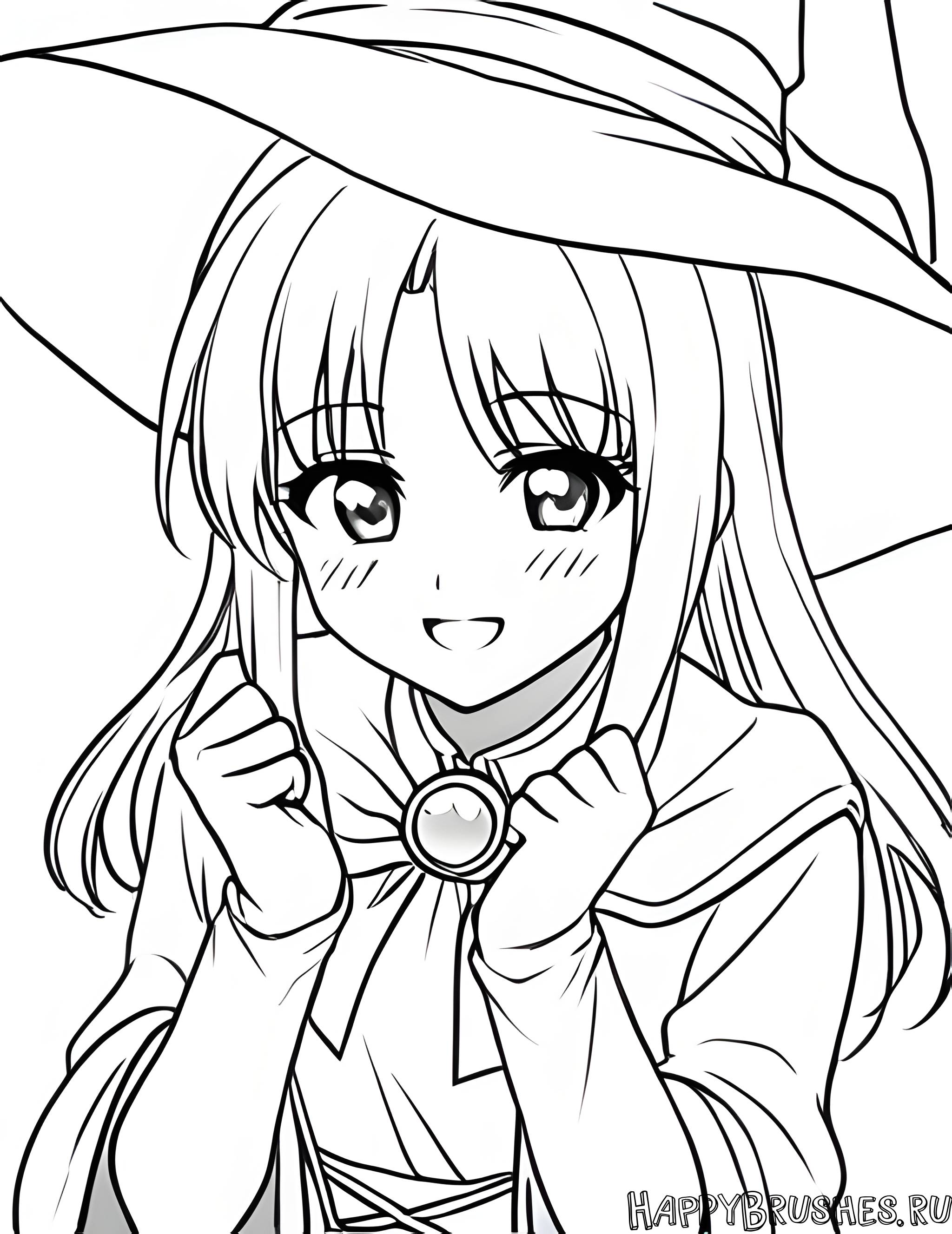 Раскраска Магическая девочка Сакура