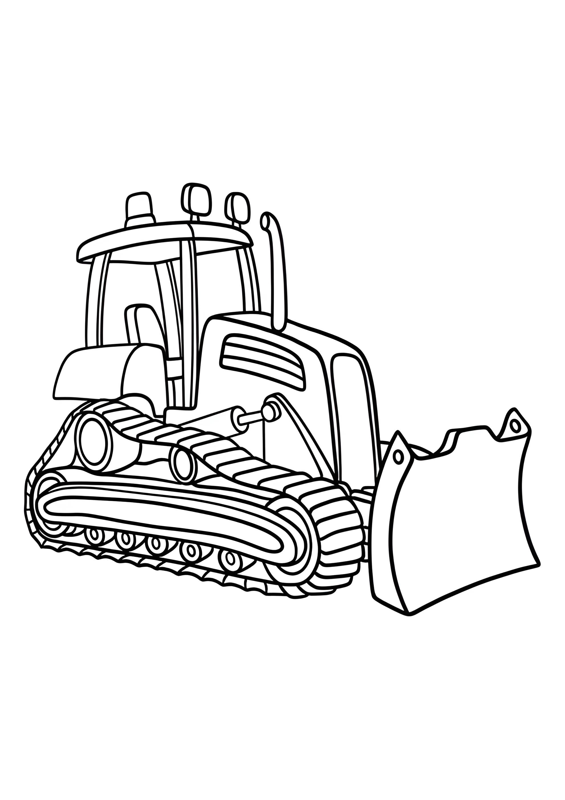 Раскраска Маленький бульдозер