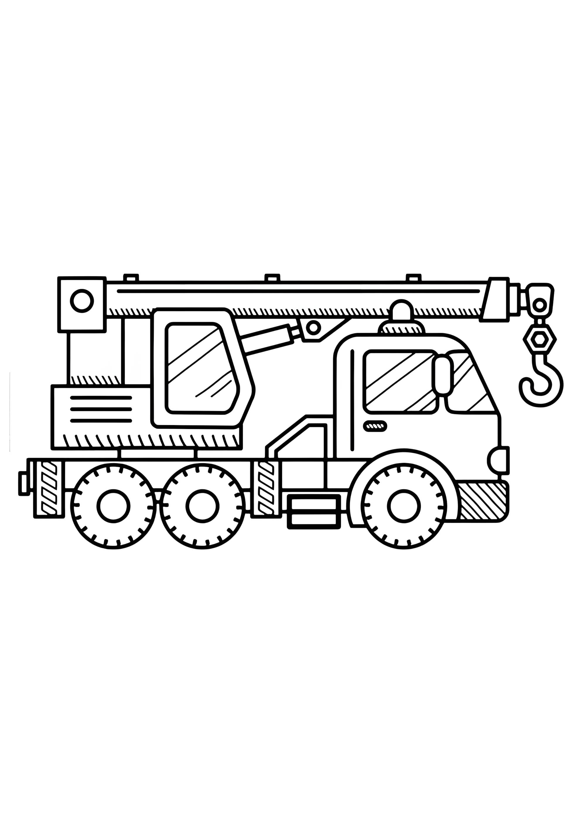 Раскраска Машина автокран
