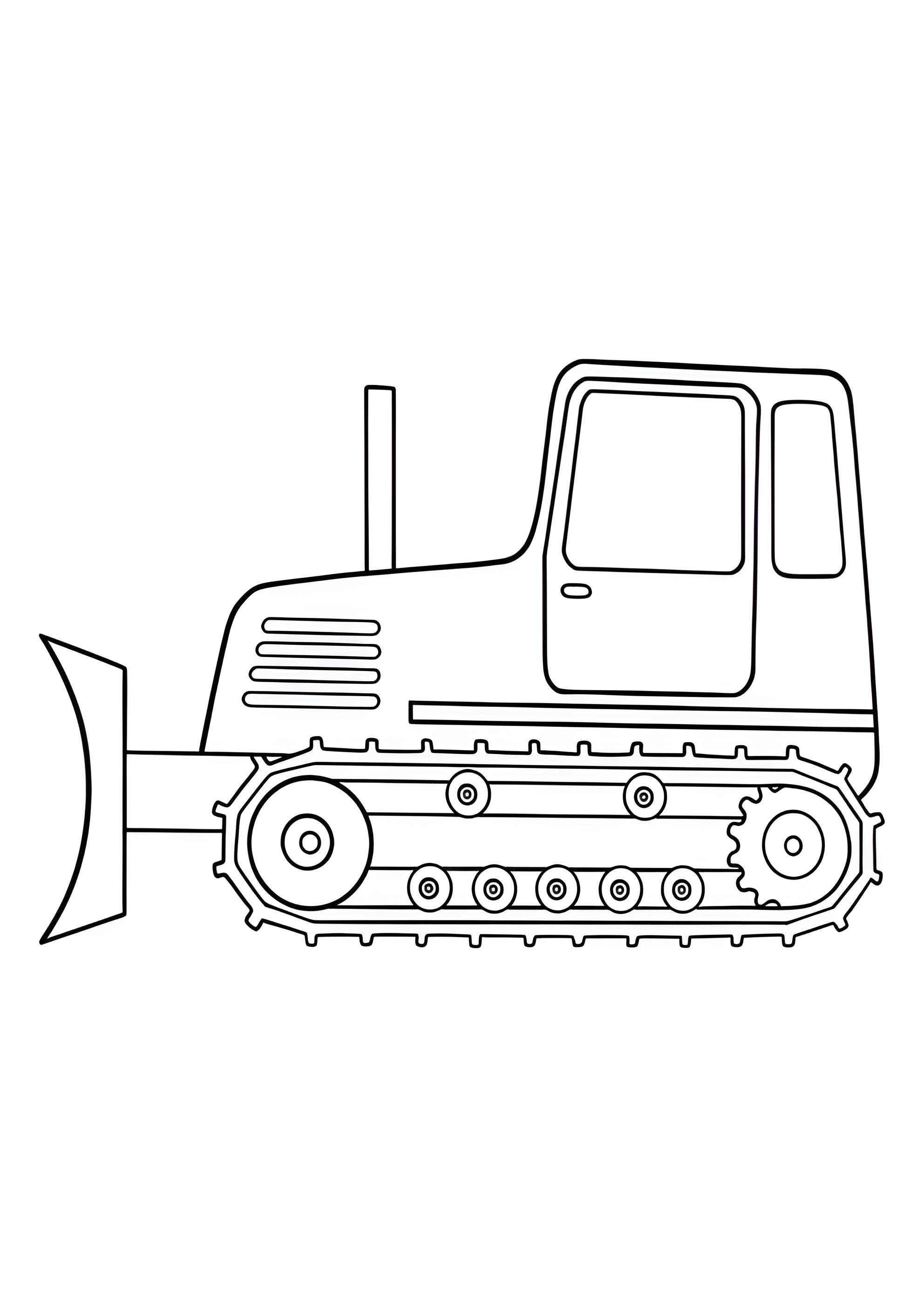 Раскраска Массивный бульдозер