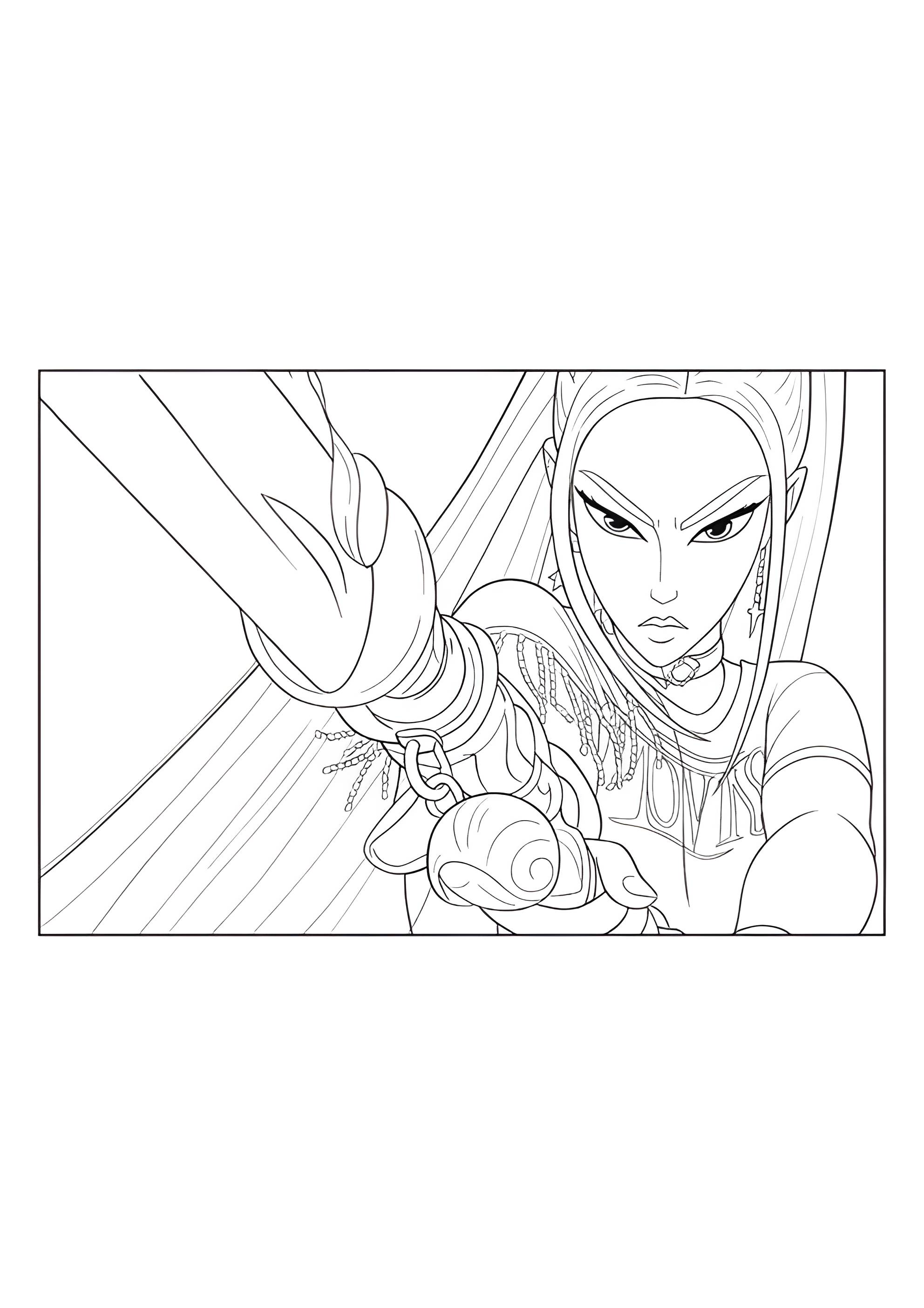 Раскраска Мира с мечом