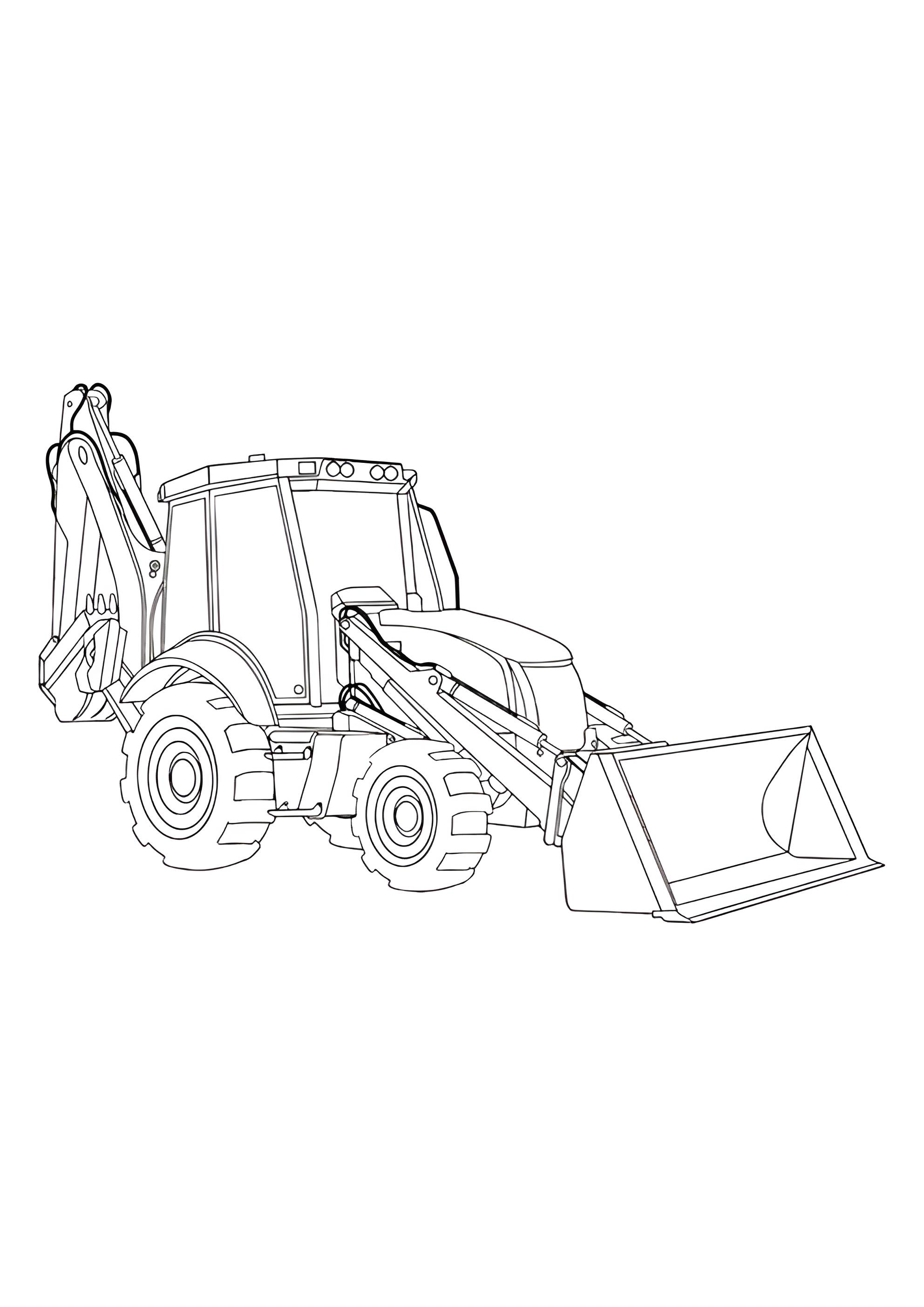 Раскраска Модель экскаватора