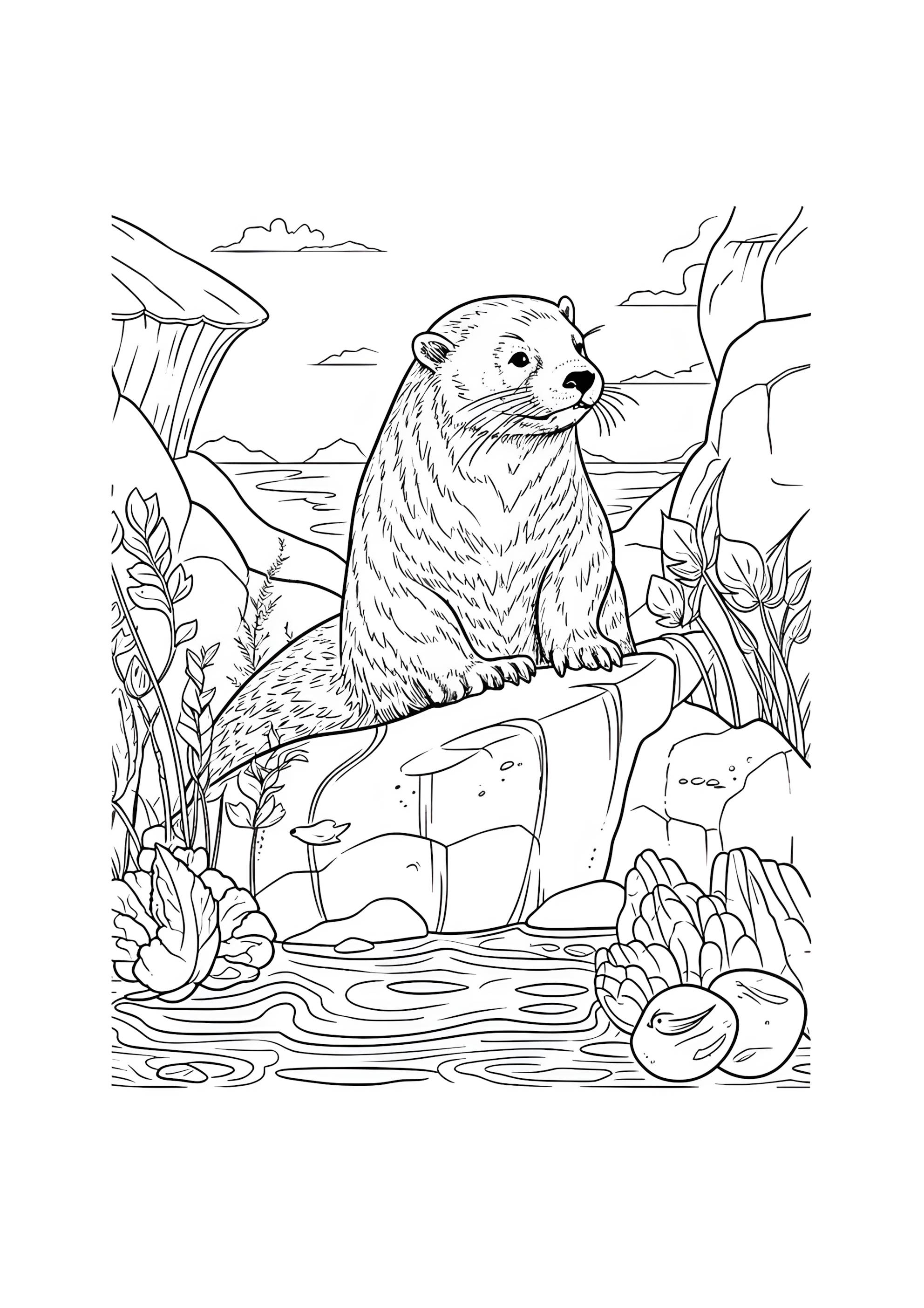Раскраска Морской котик зоопарк