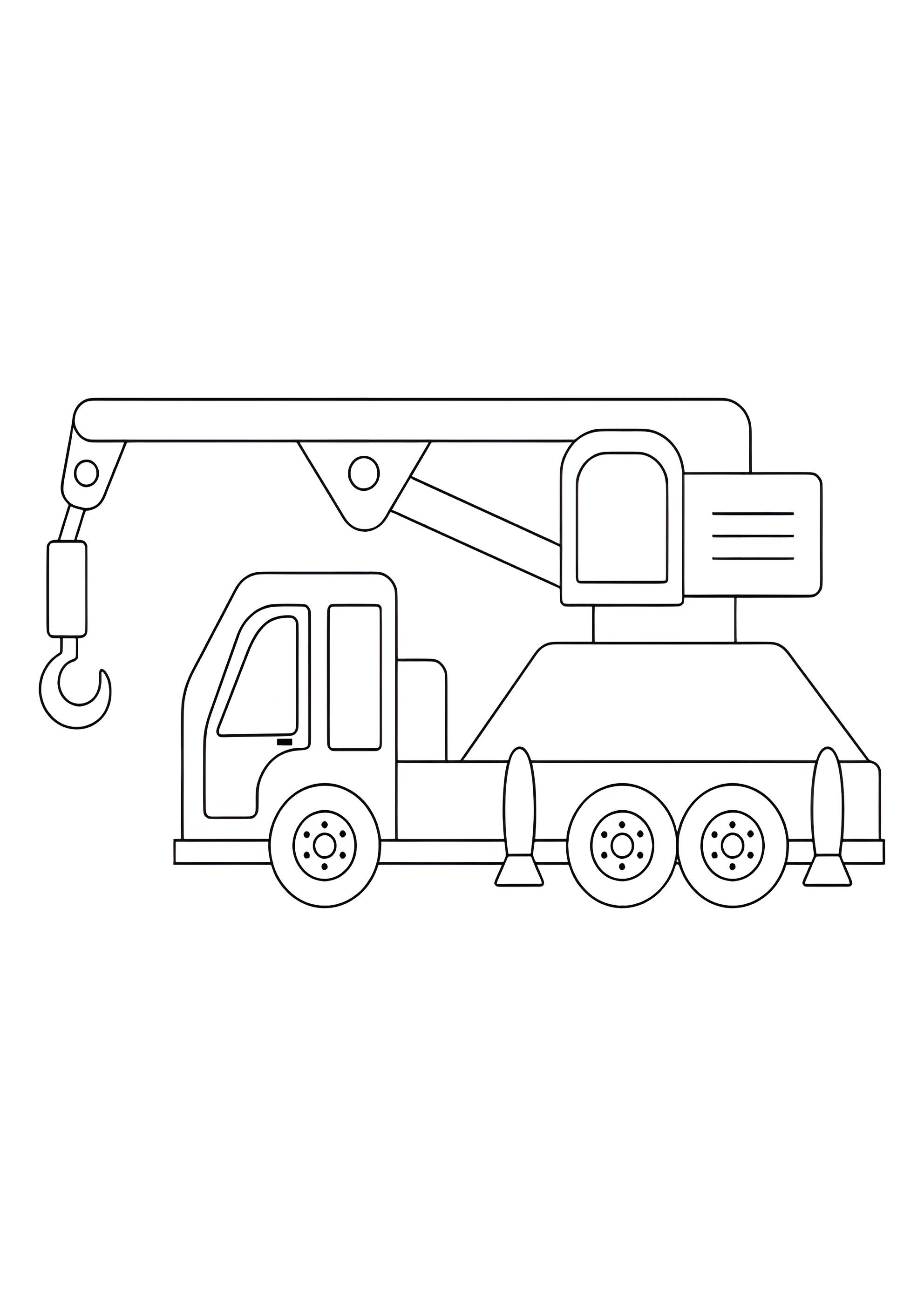 Раскраска Мощный автокран