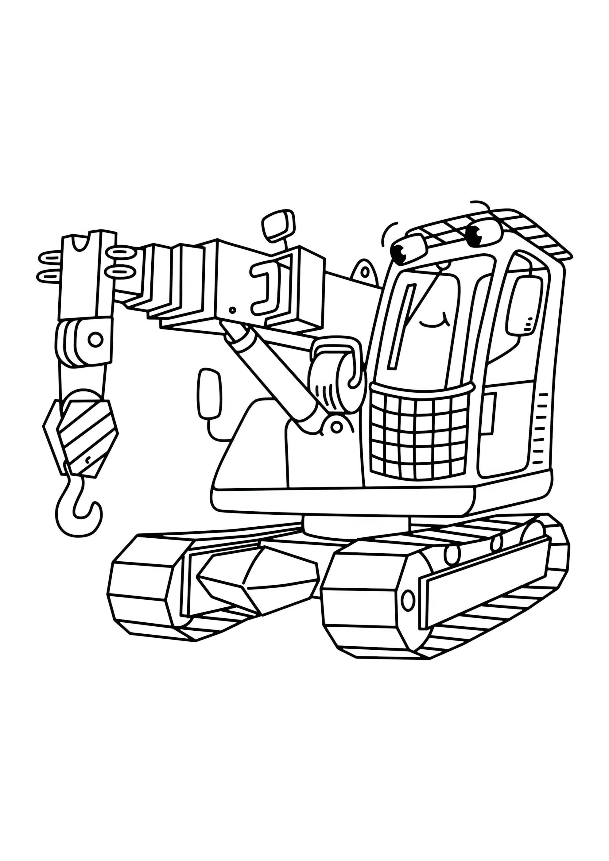 Раскраска Небольшой автокран