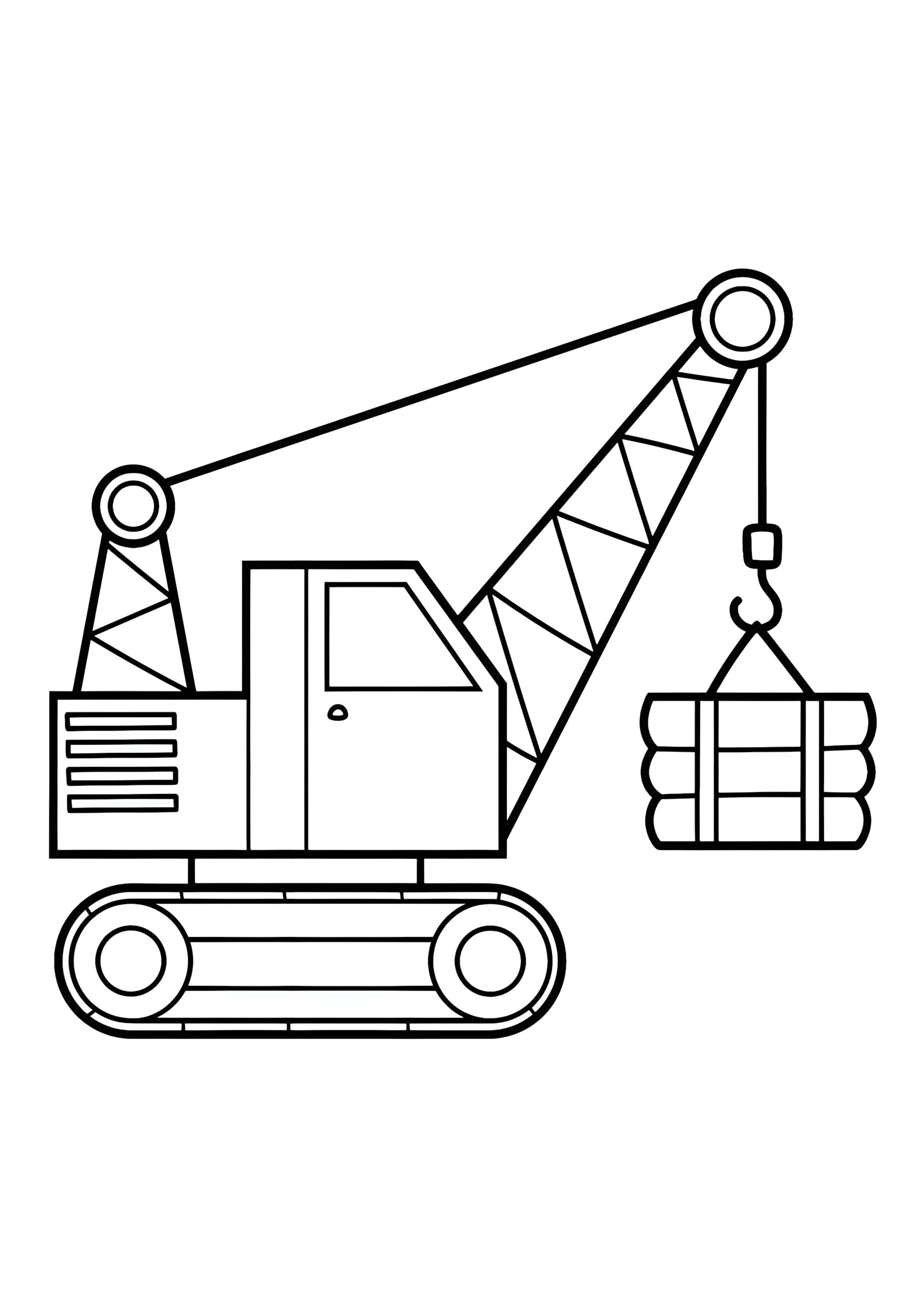 Раскраска Небольшой подъемный кран