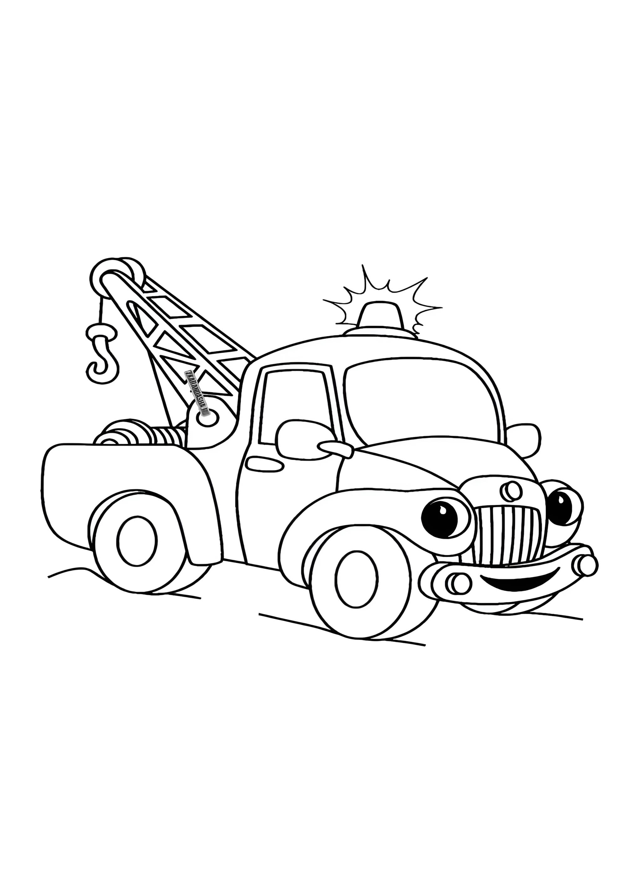 Раскраска Помощник кран