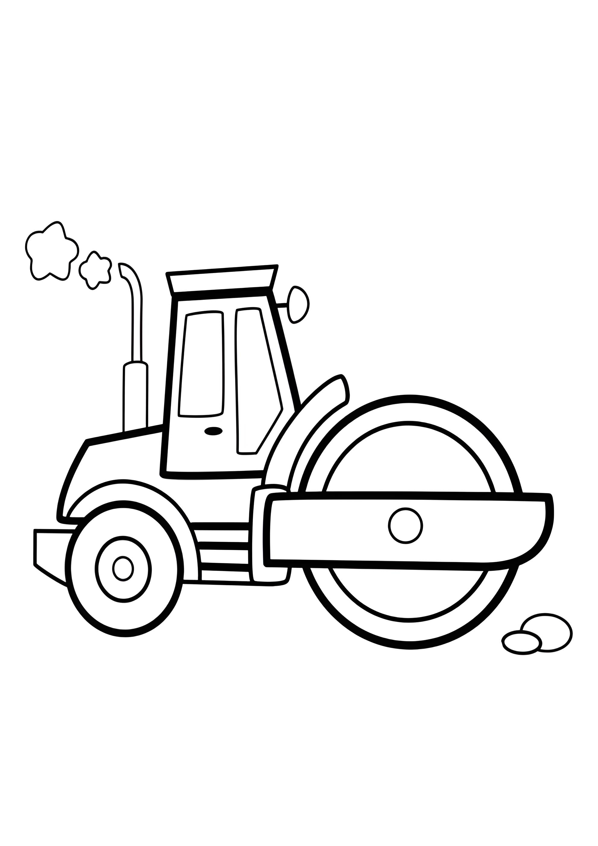 Раскраска Простой каток для малышей