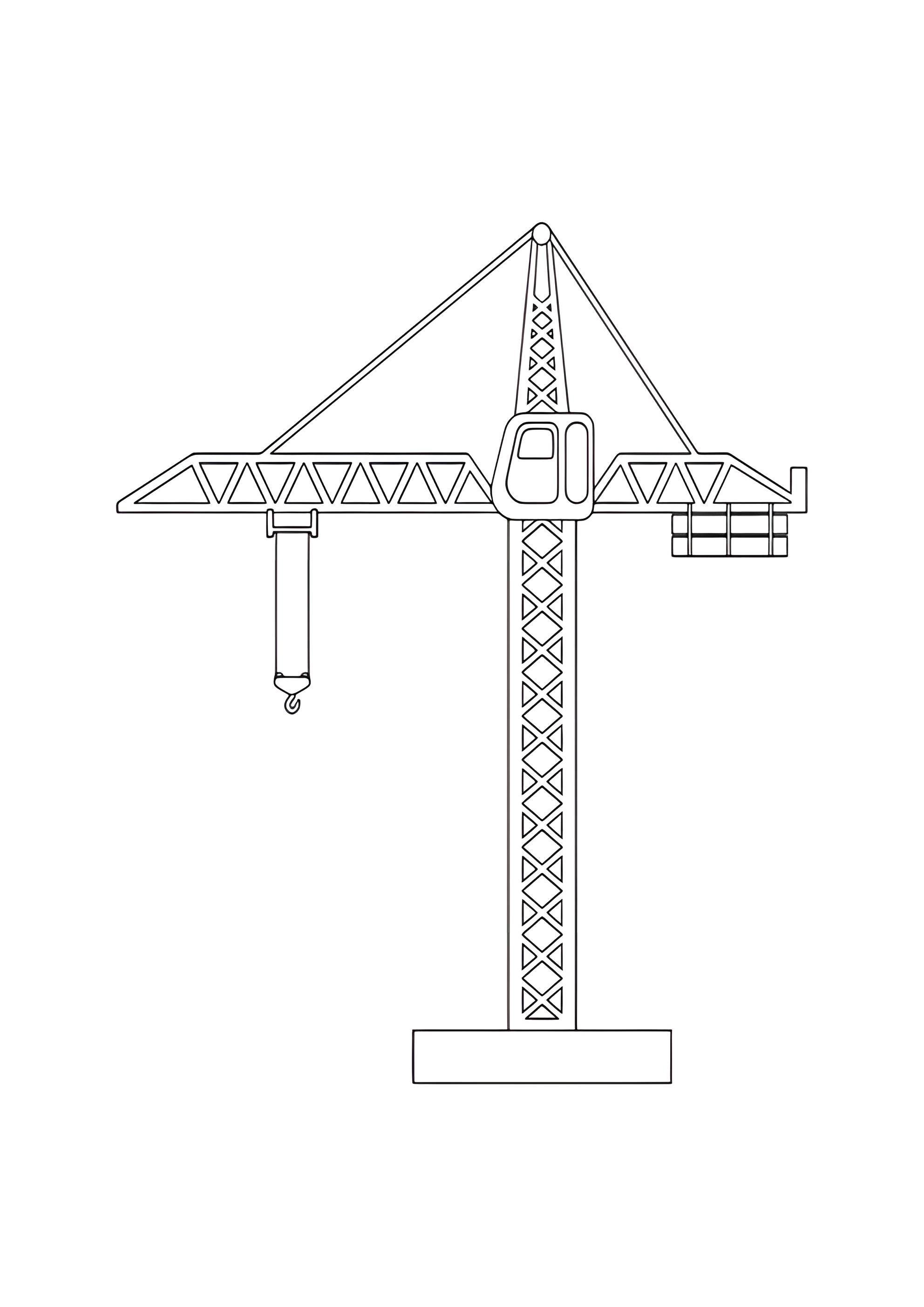 Раскраска Простой подъёмный кран