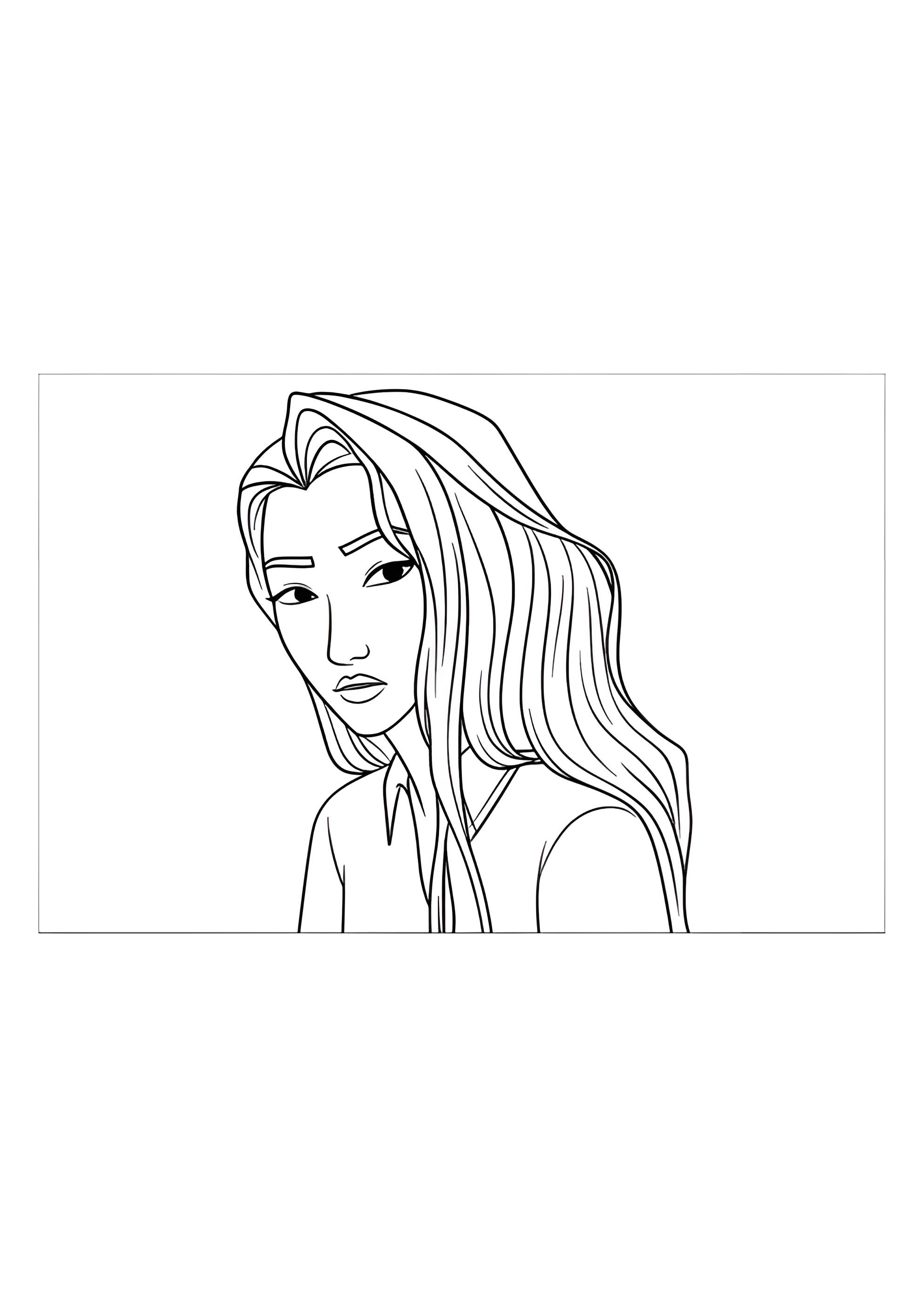 Раскраска Селин, приёмная мать Руми