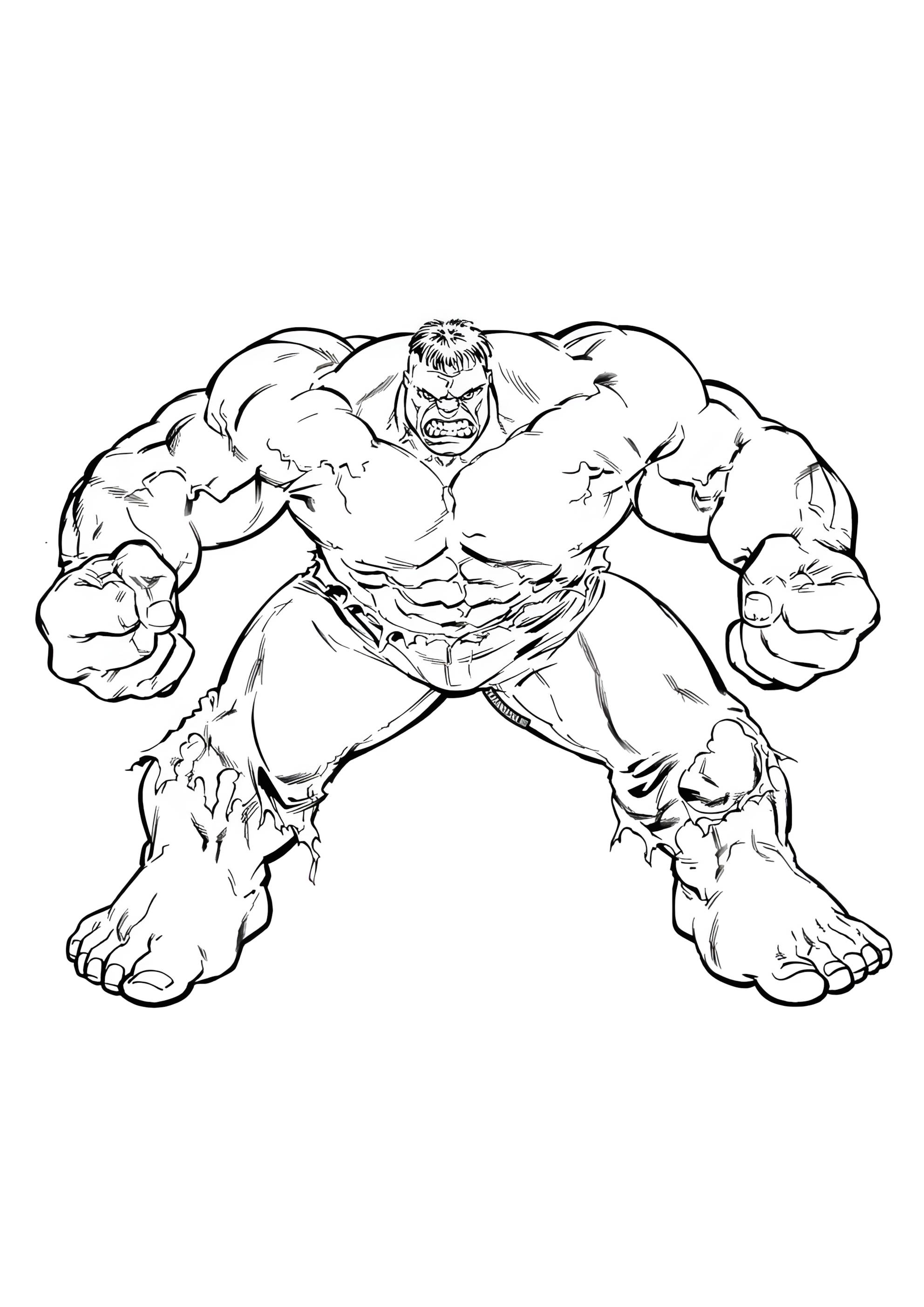 Раскраска Сильный Халк