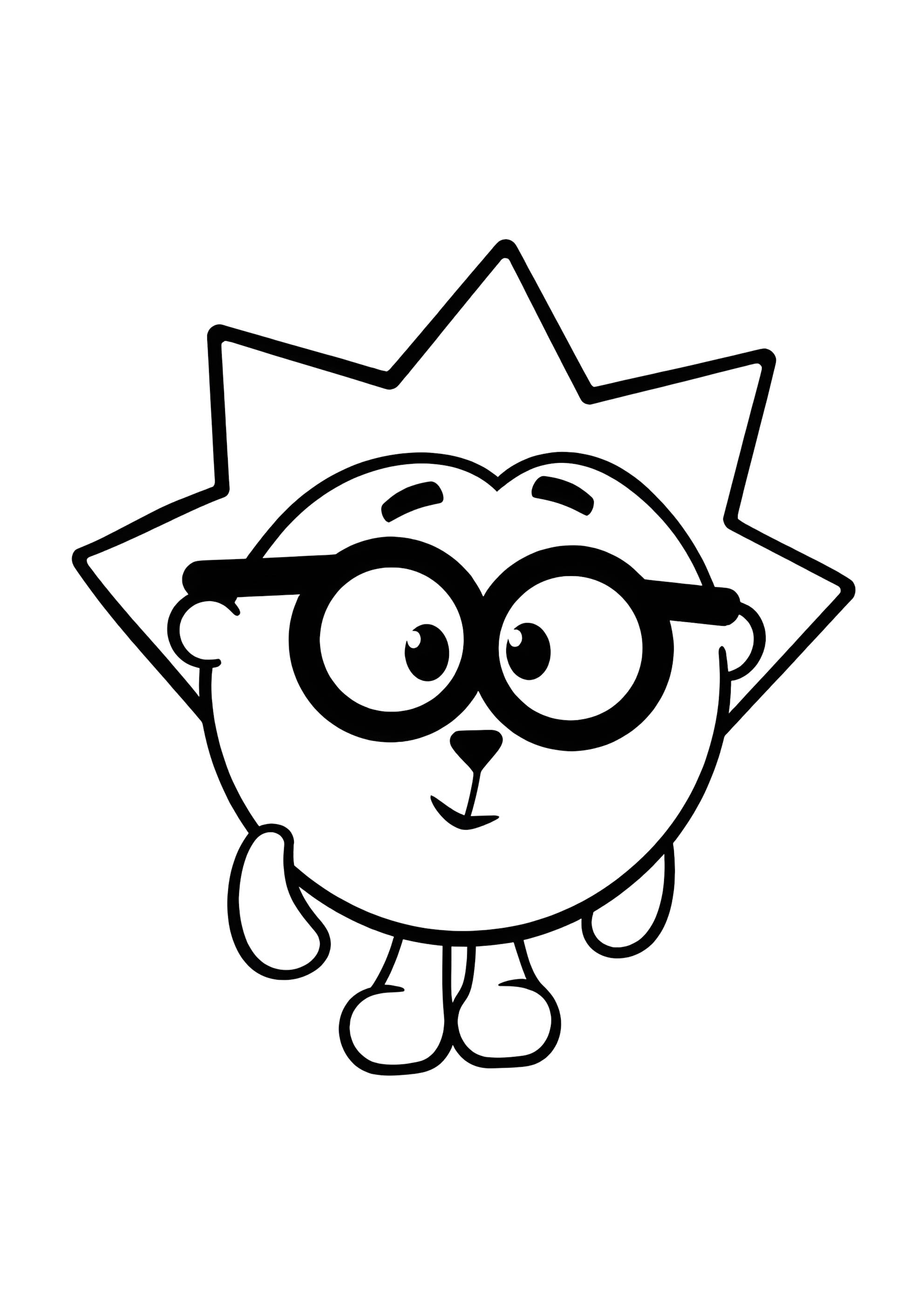 Раскраска Скромный Ежик