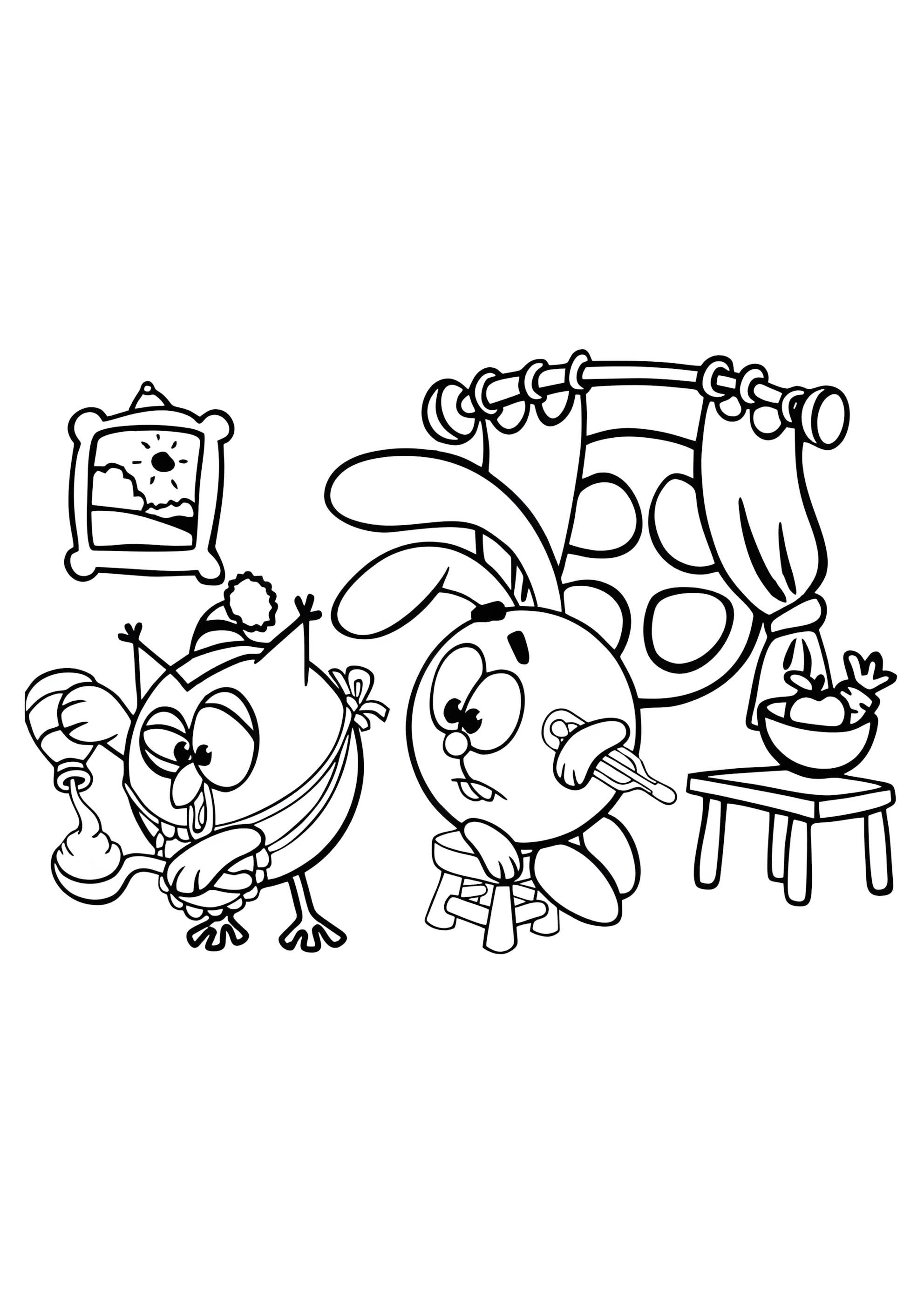 Раскраска Совунья лечит Кроша