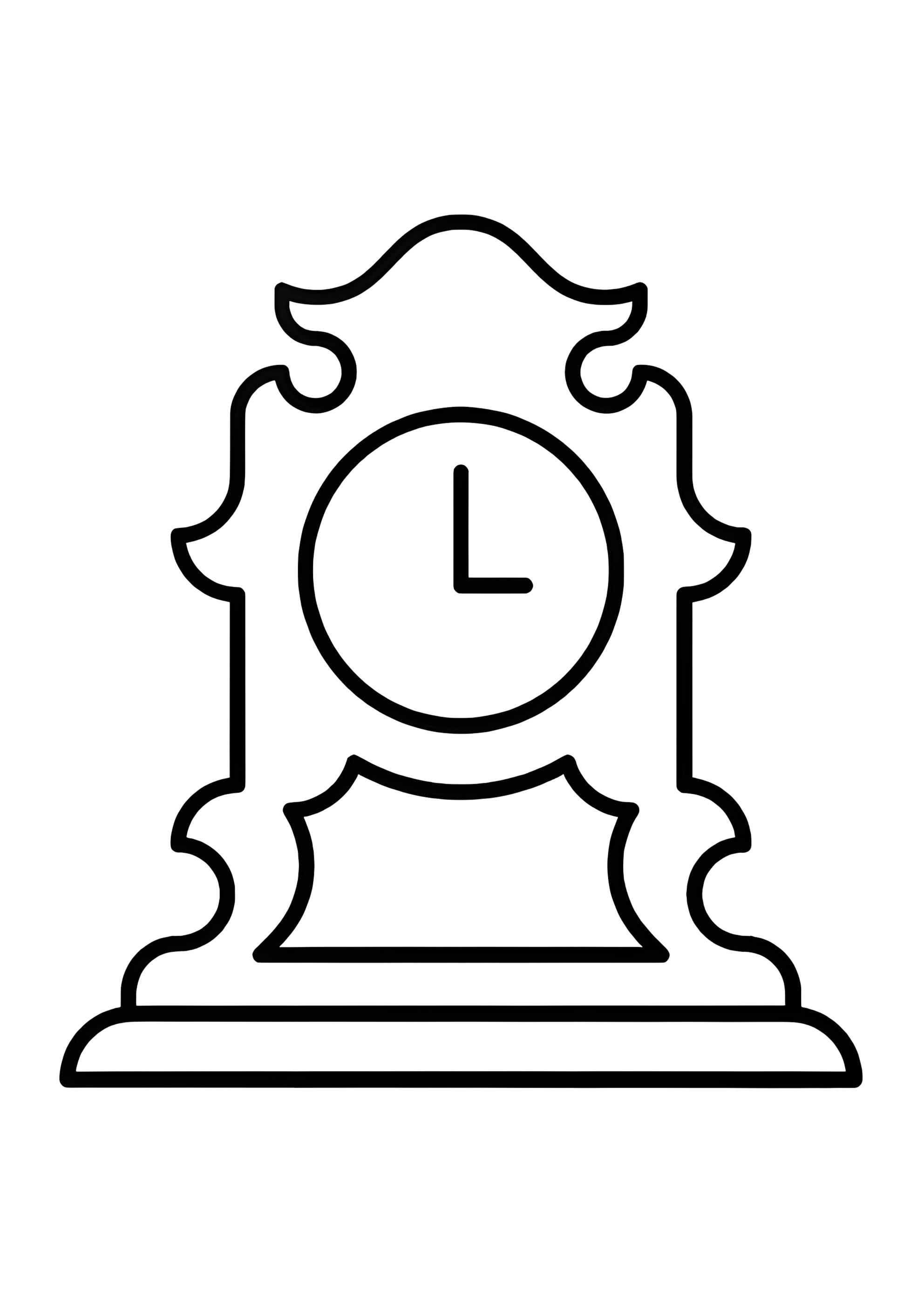 Раскраска Старинные большие часы