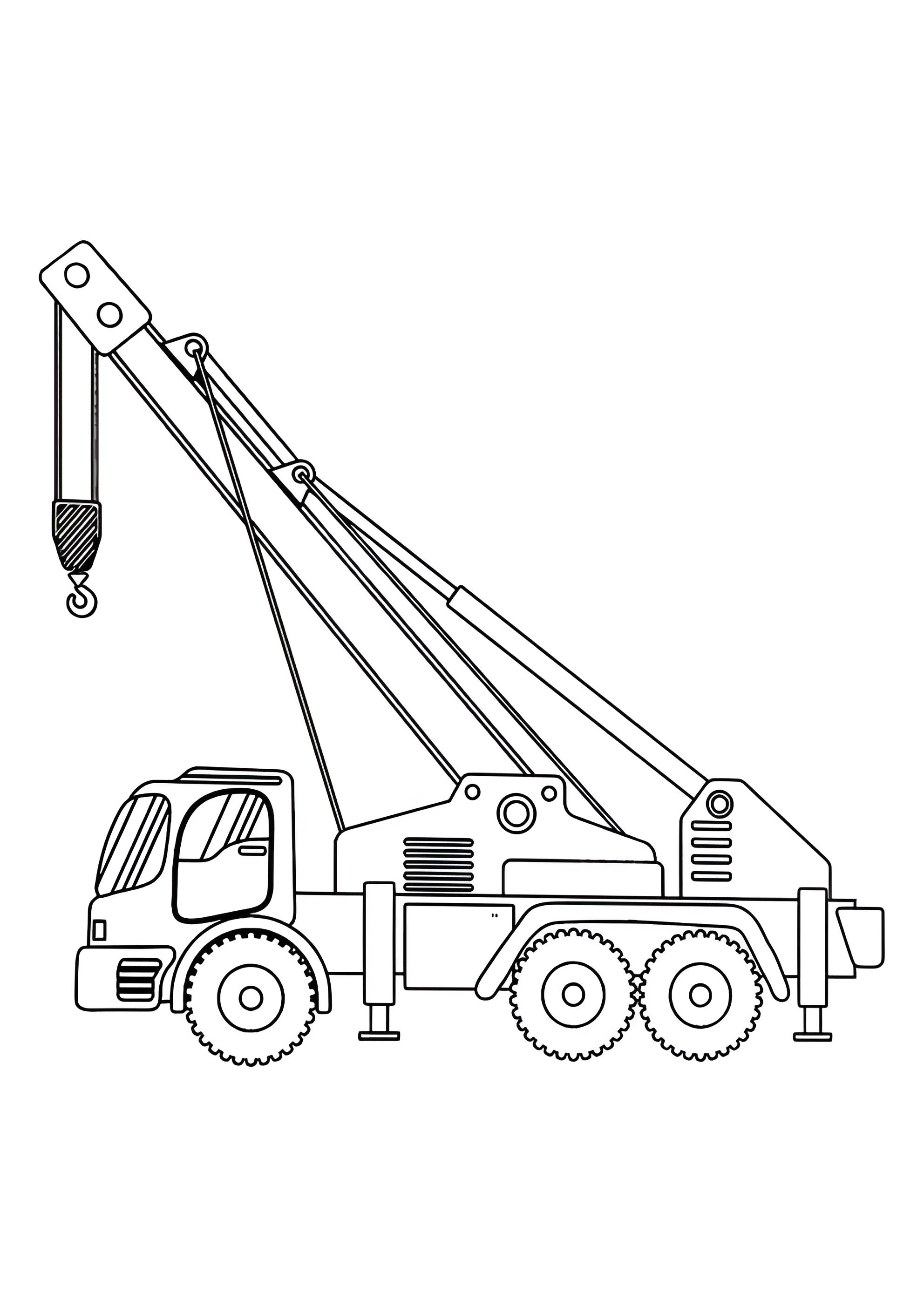Раскраска Строительный автокран