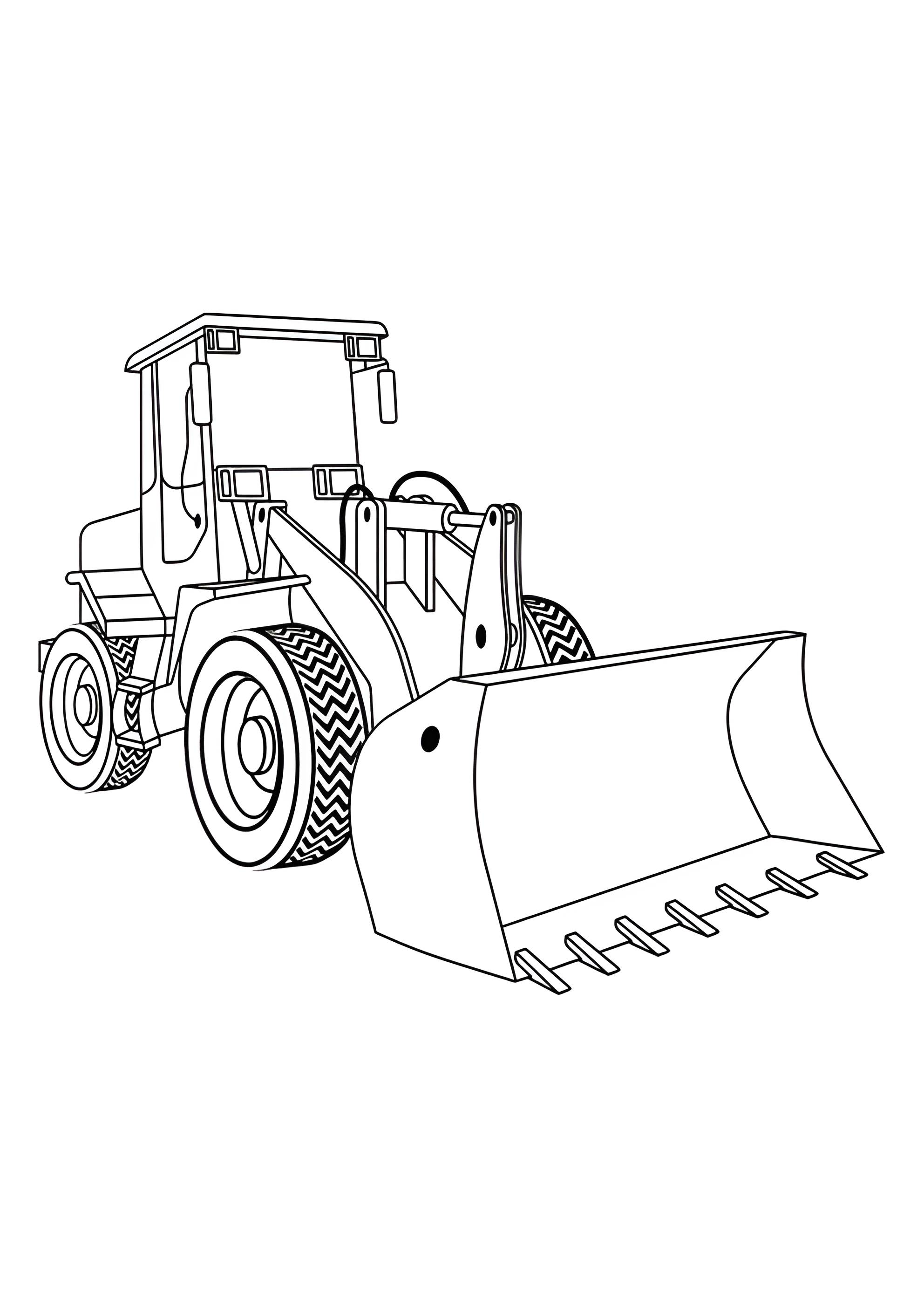 Раскраска Строительный экскаватор