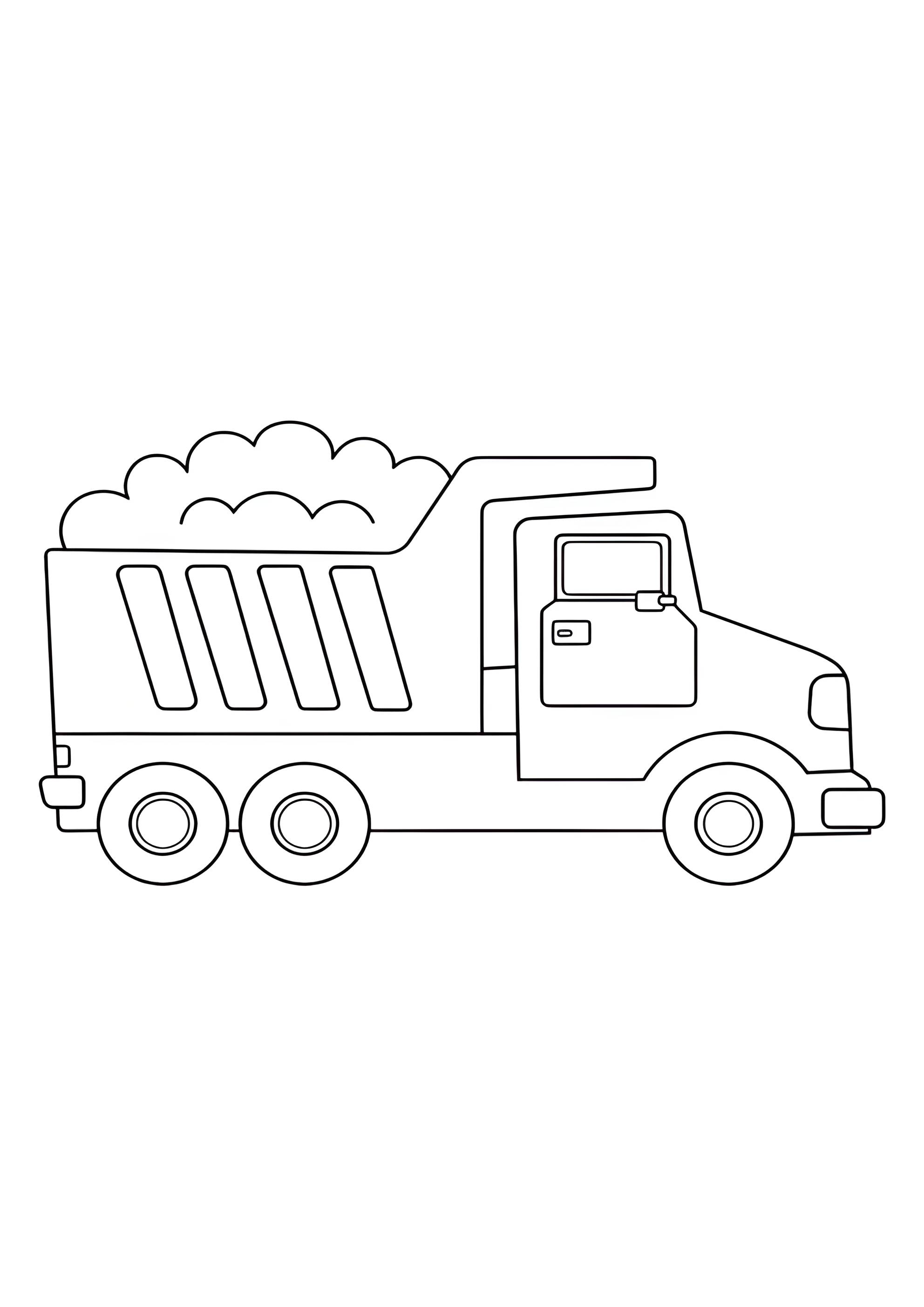 Раскраска Строительный самосвал