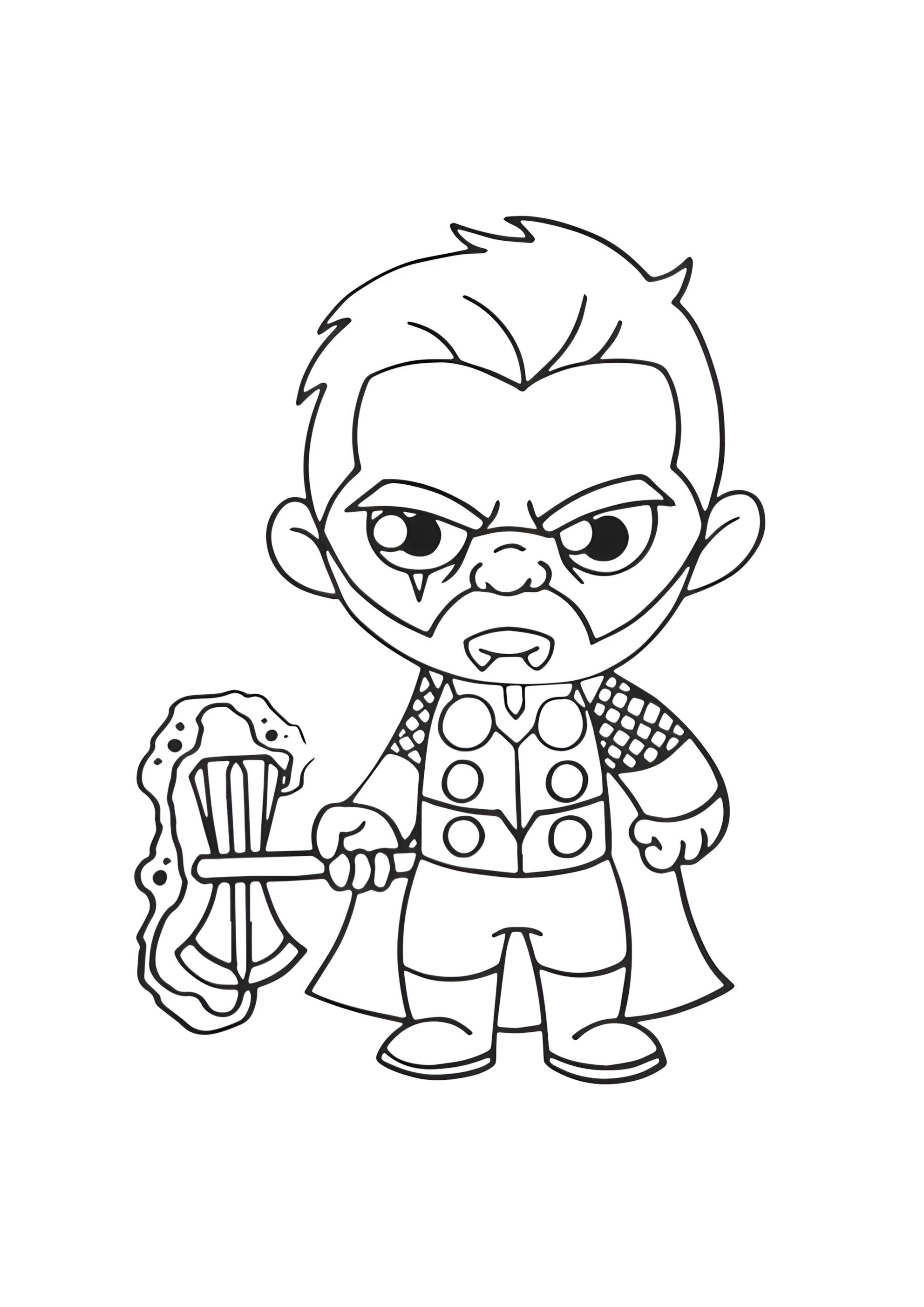 Раскраска Тор Война бесконечности