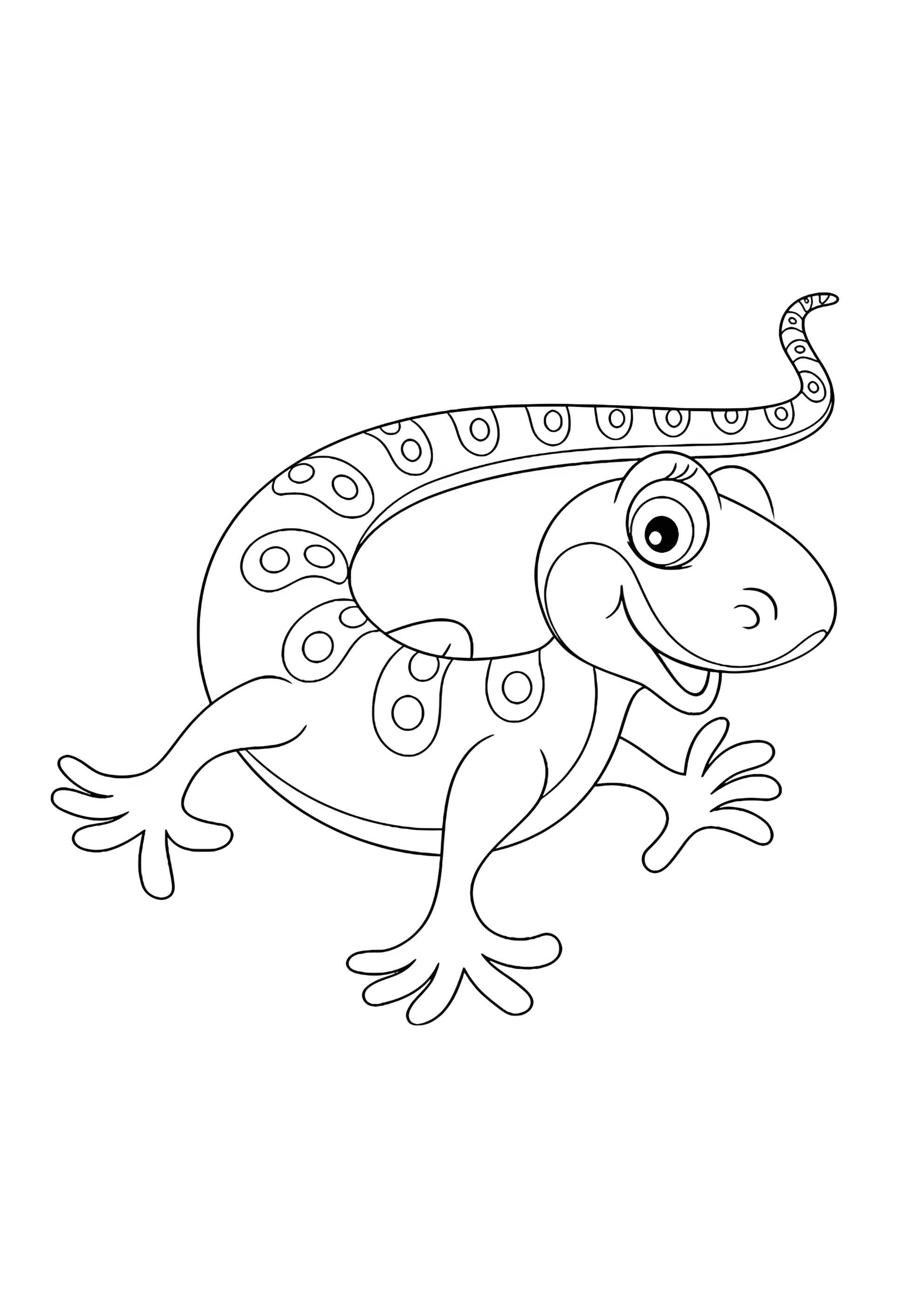 Раскраска Улыбчивая ящерица