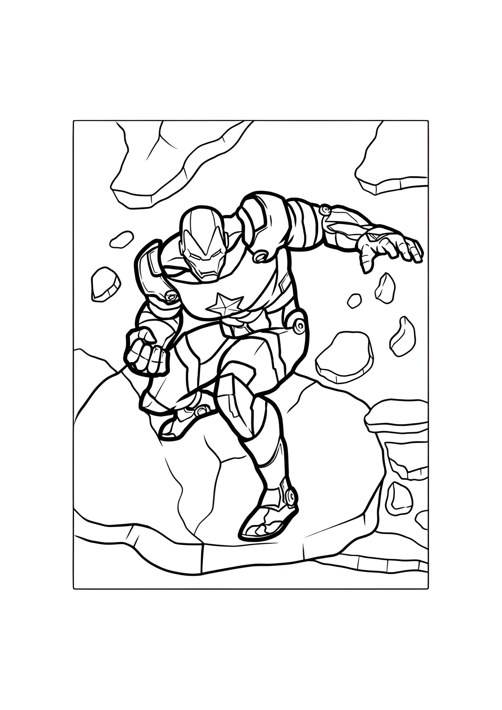 Раскраска Железный Патриот