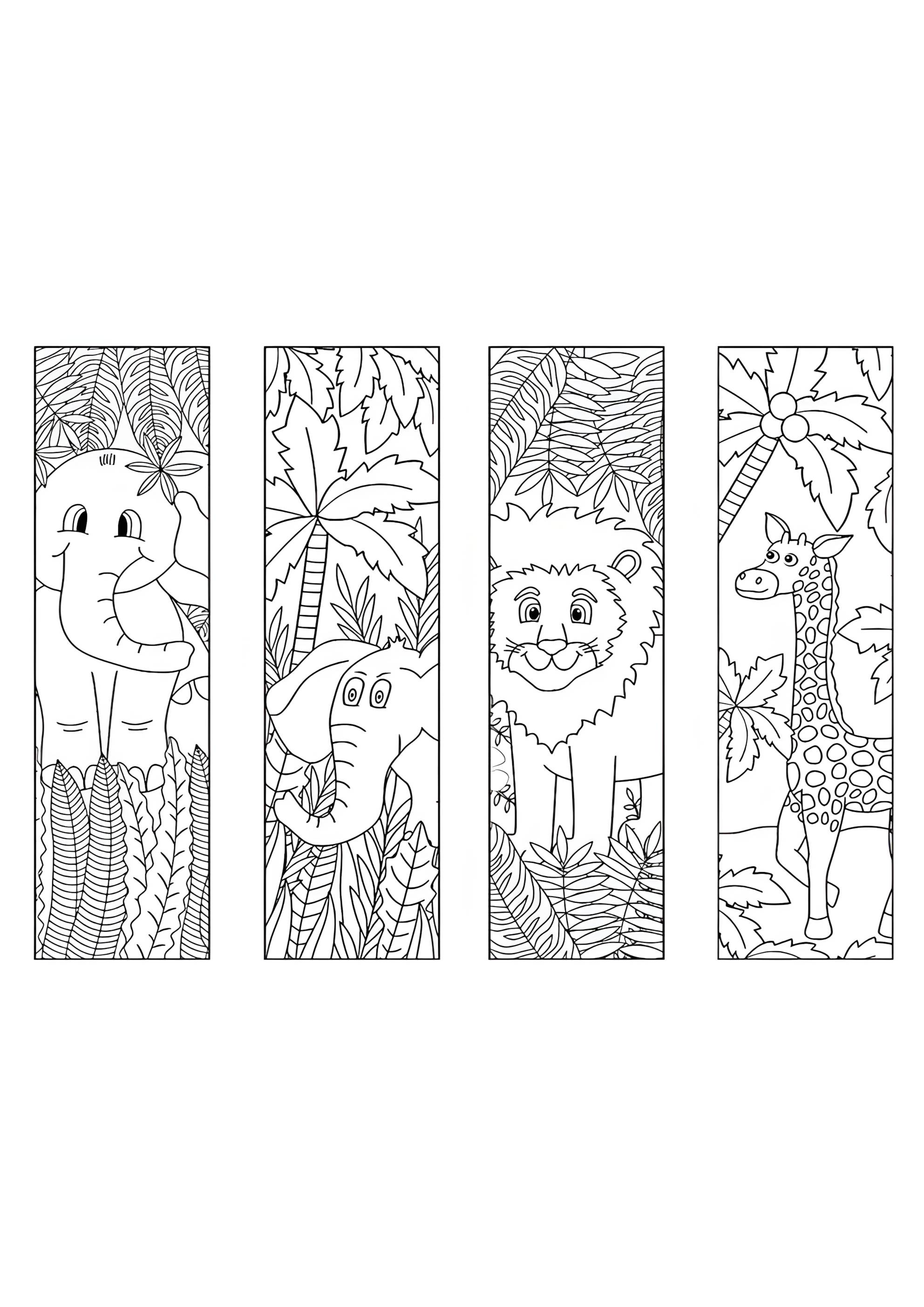 Раскраска Животные на тему зоопарк