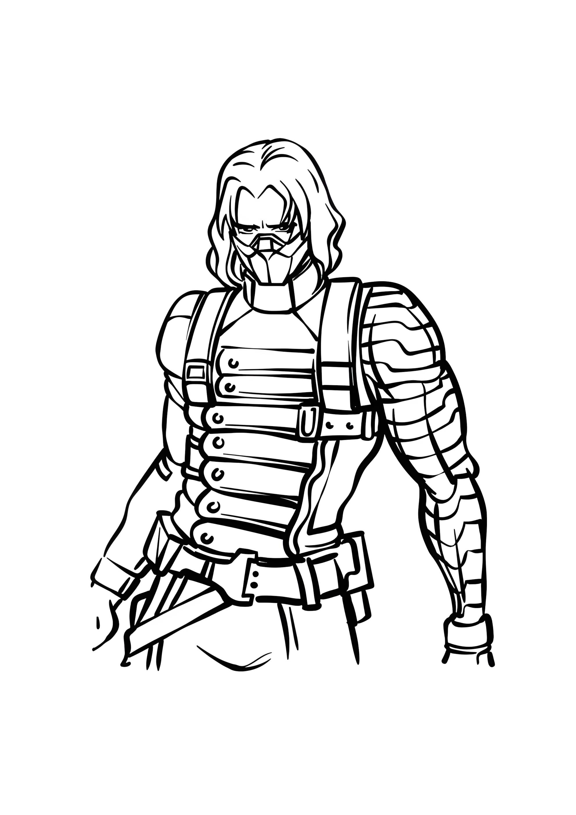 Раскраска Зимний Солдат