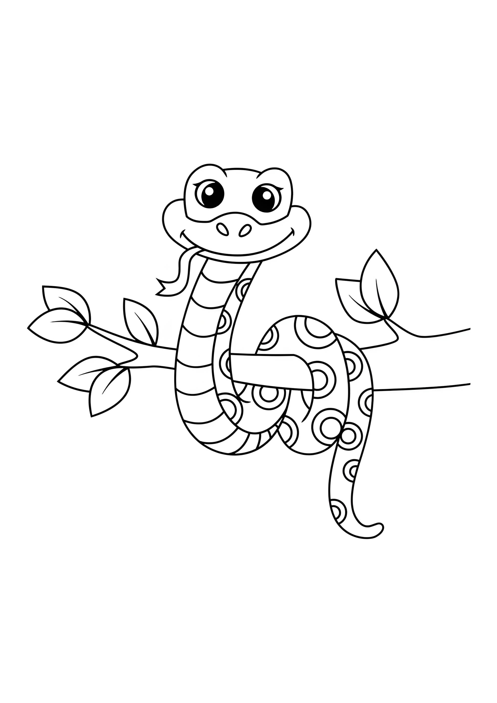 Раскраска Змея в зоопарке