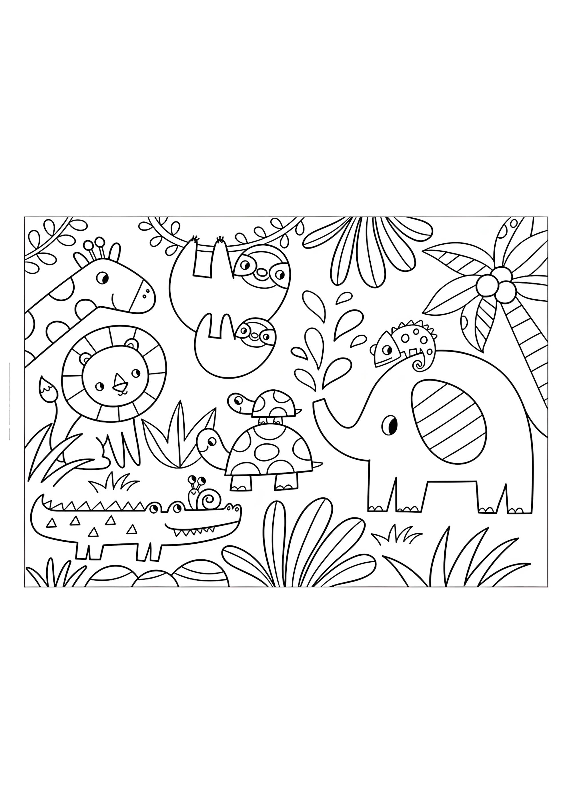 Раскраска Зоопарк маленькие животные