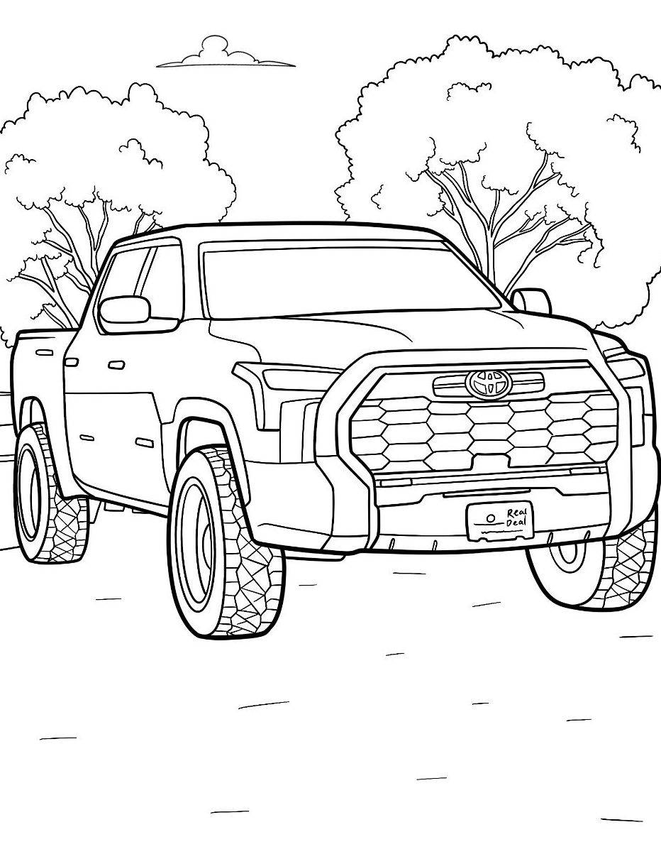Раскраска 2023 Toyota Tundra