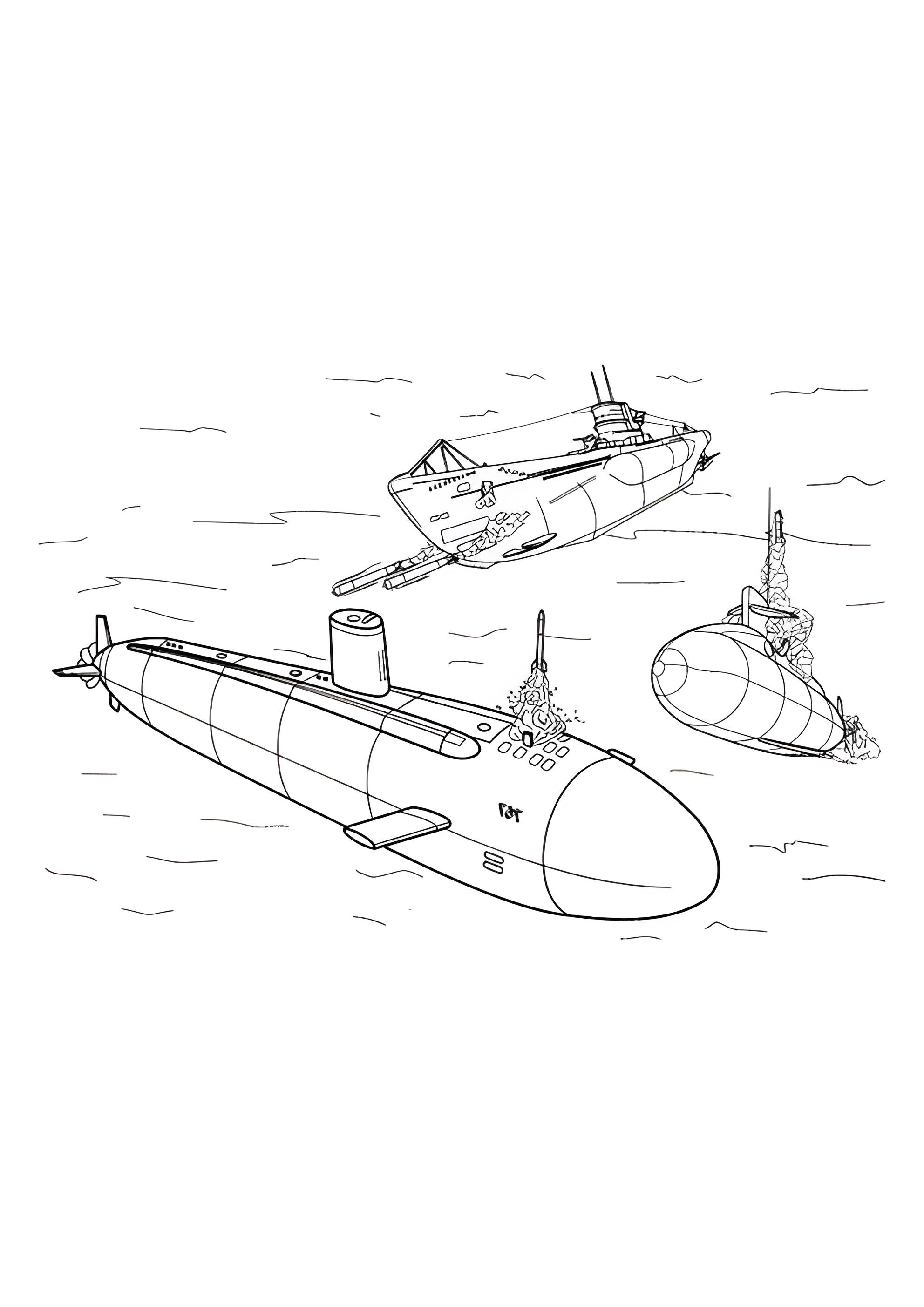 Раскраска Атомная подводная лодка Хэмптон (США)