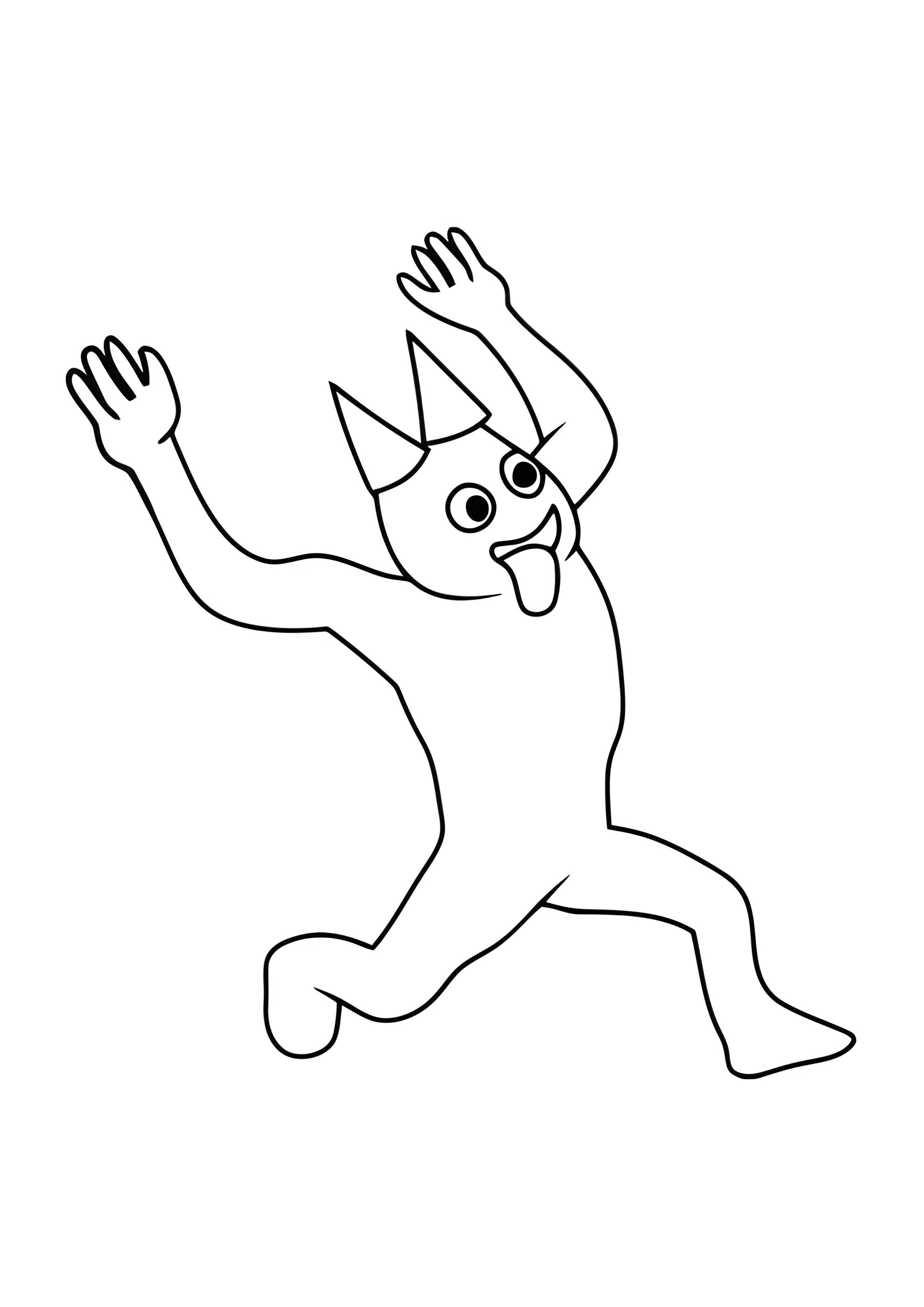 Раскраска Банбан бежит