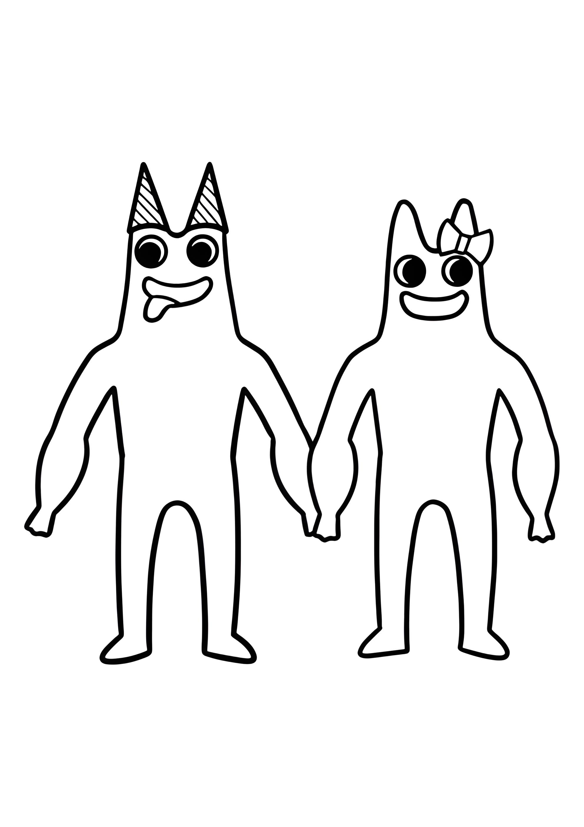 Раскраска Банбан и Банбалина