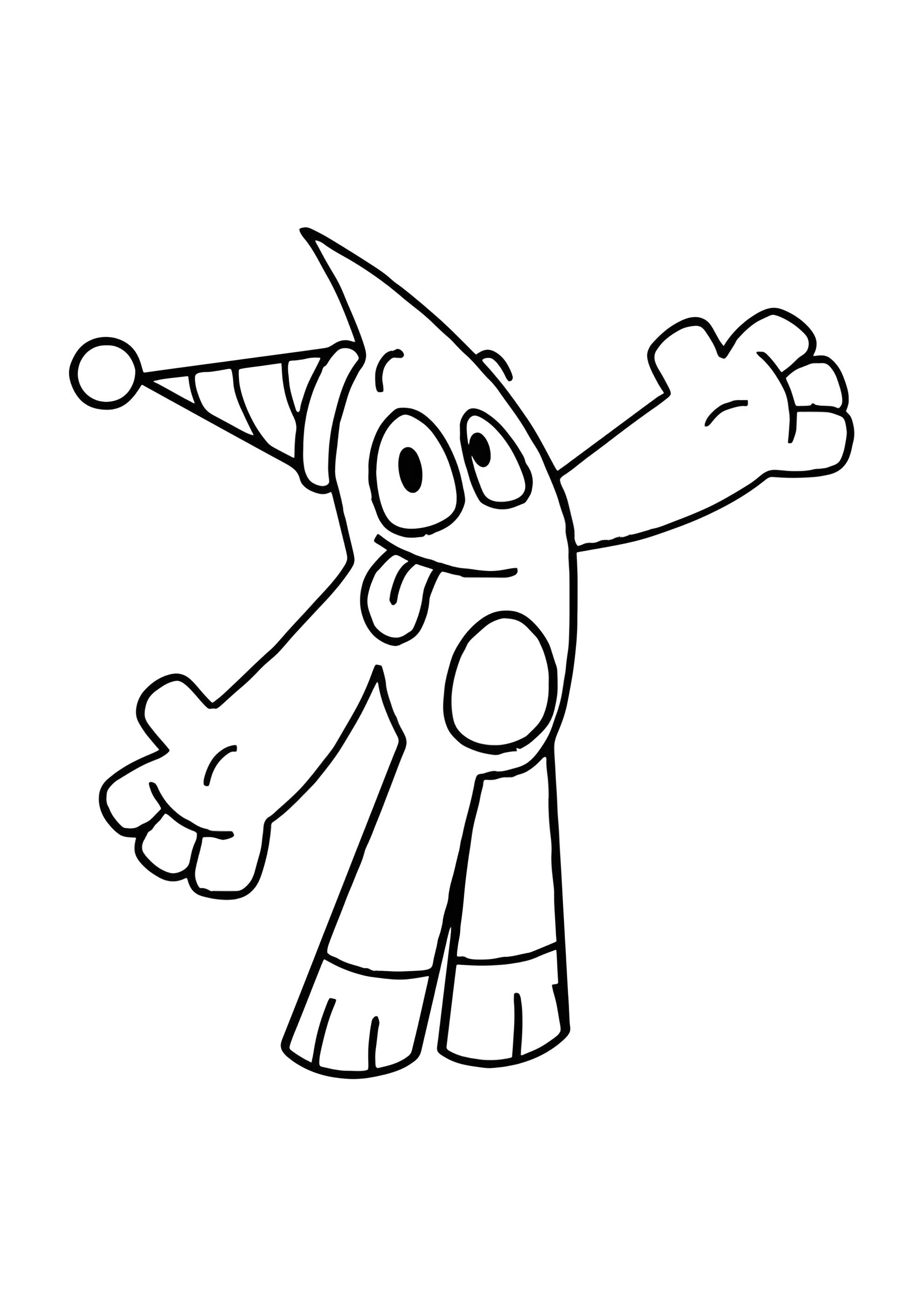 Раскраска Банбан в шапке Санты