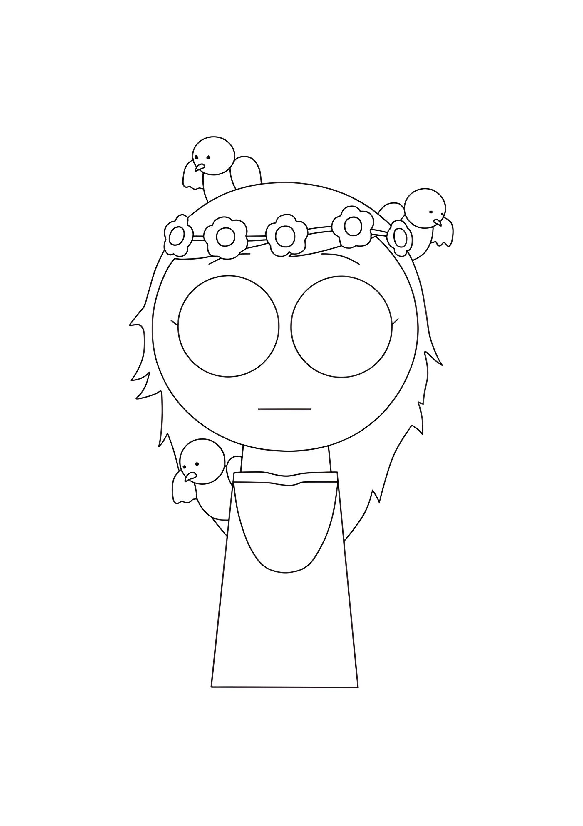 Раскраска Бонусный Спрунк Роза