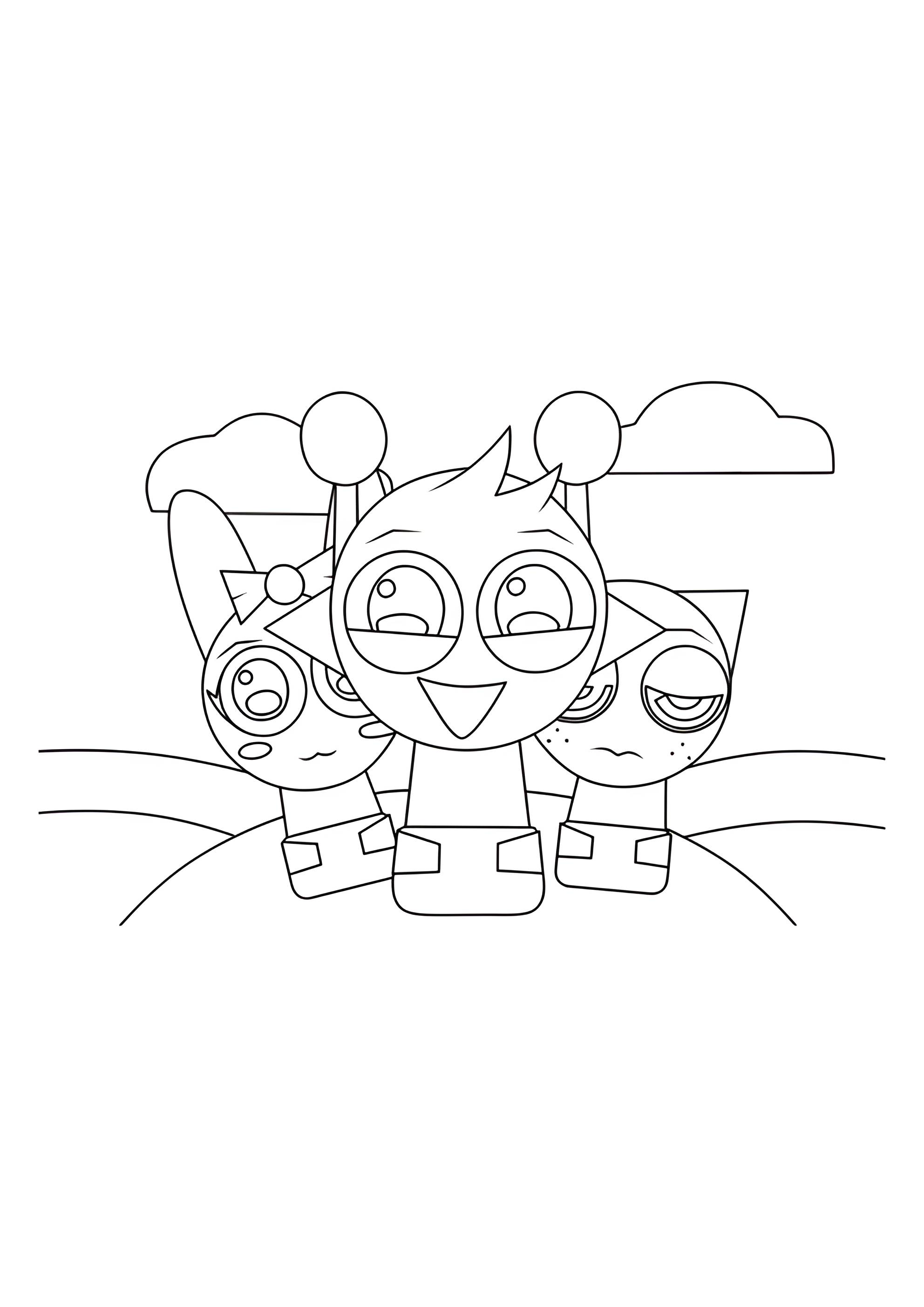 Раскраска Чиби Спрунки