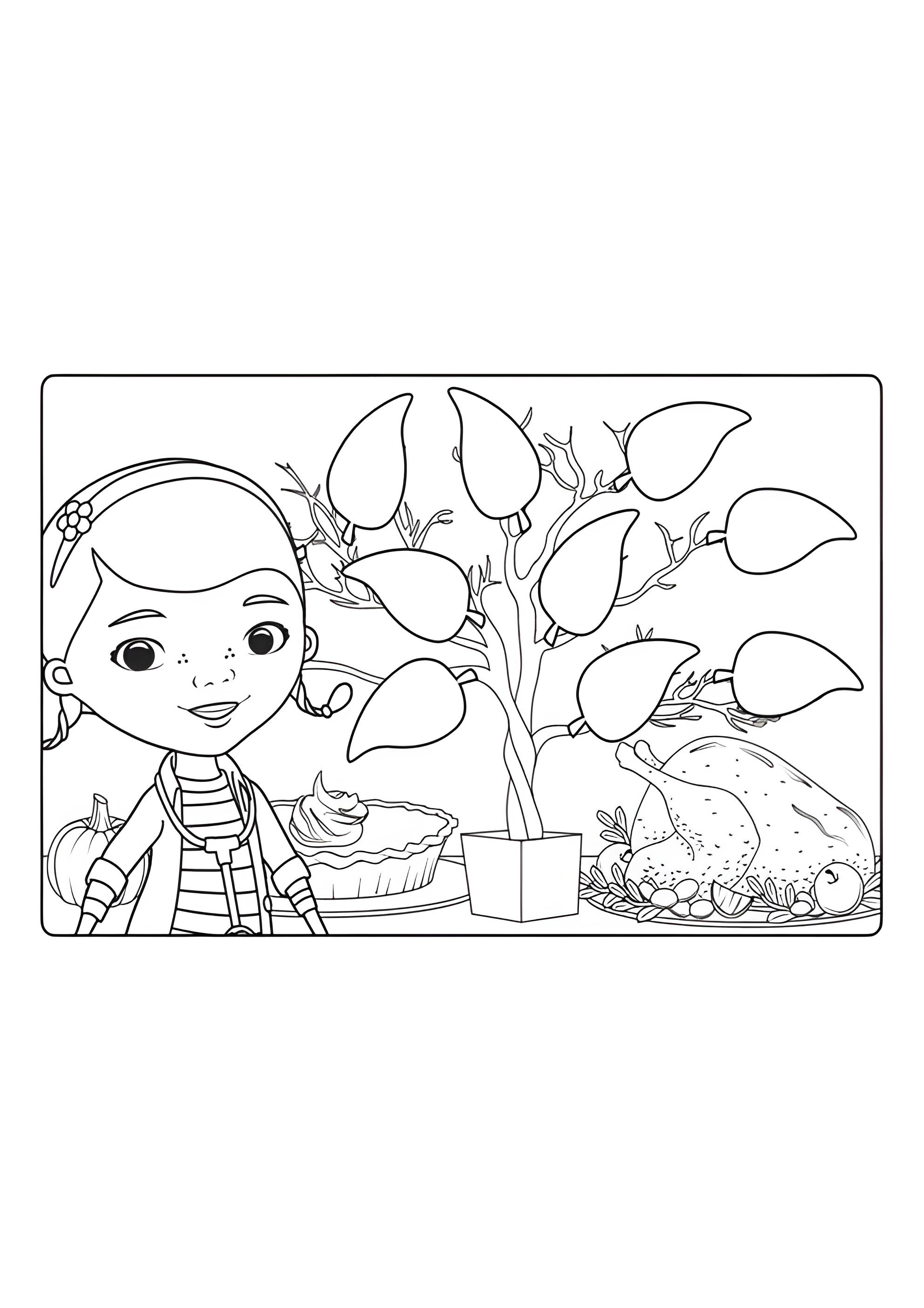 Раскраска Дерево Дотти