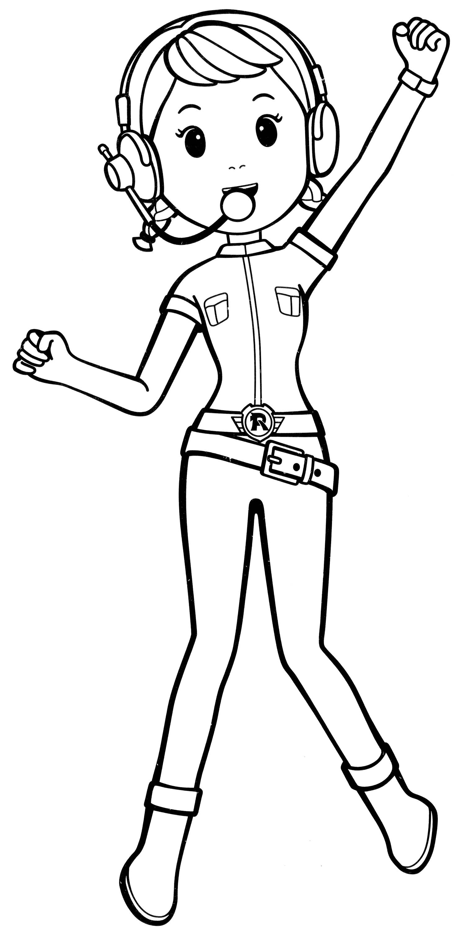 Раскраска Диспетчер Джин