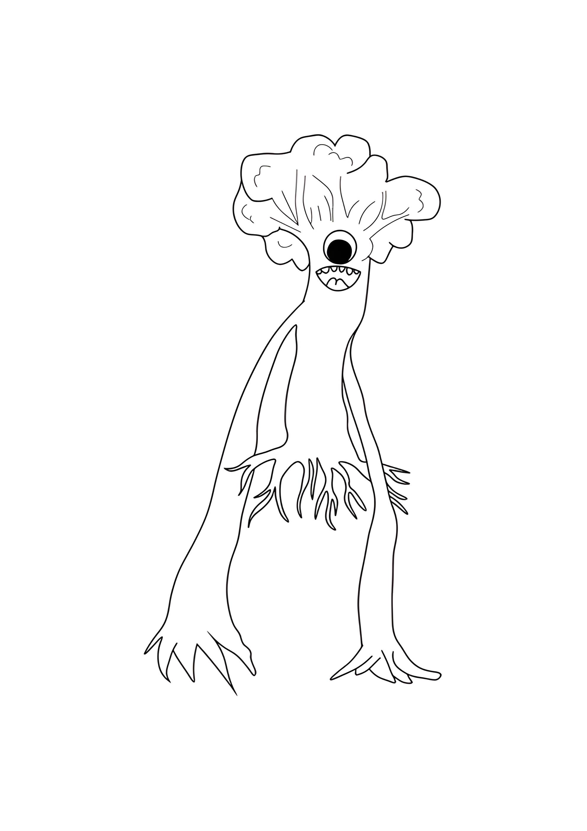 Раскраска Длинный Виктор из сада Банбан