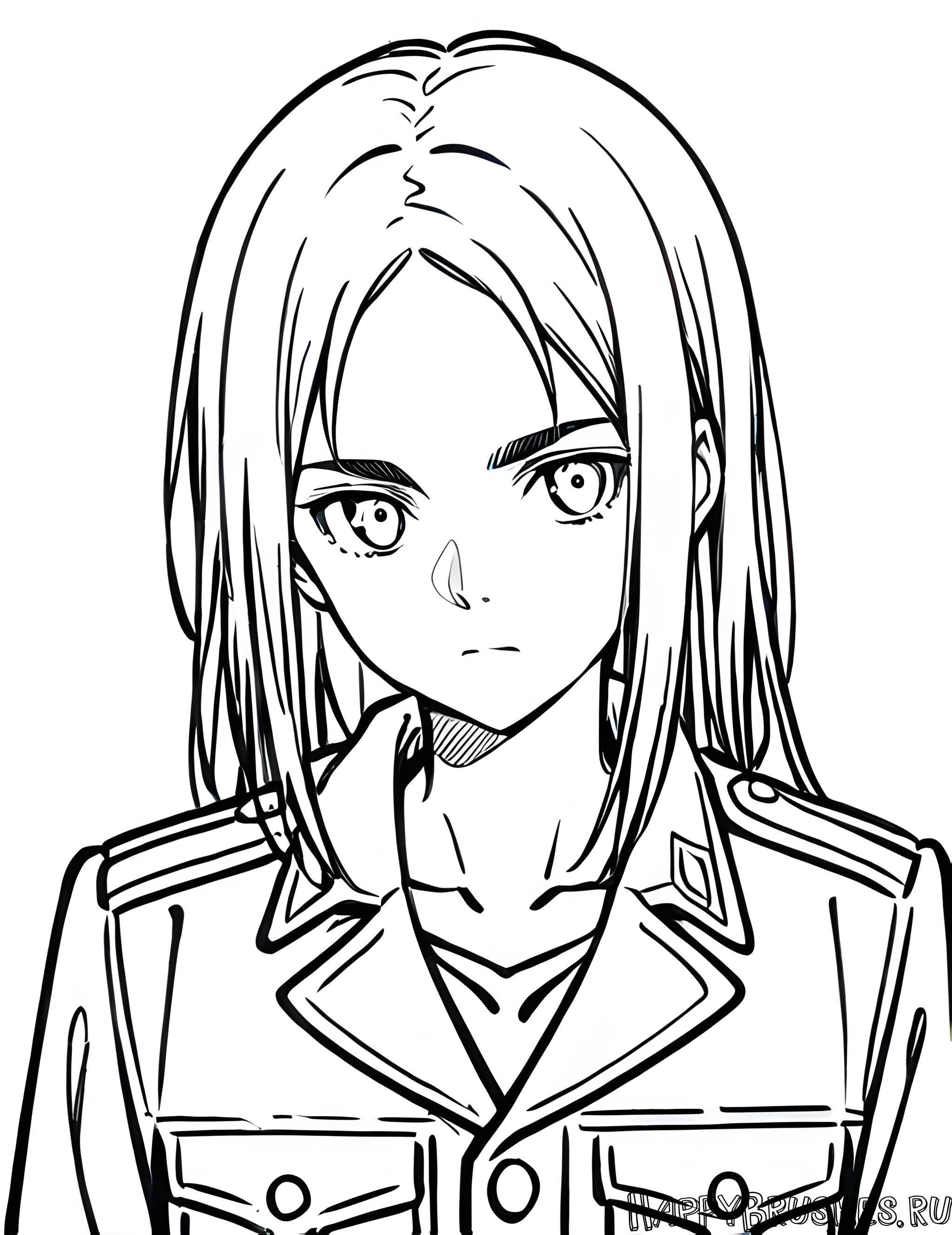 Раскраска Эрен Йегер 13